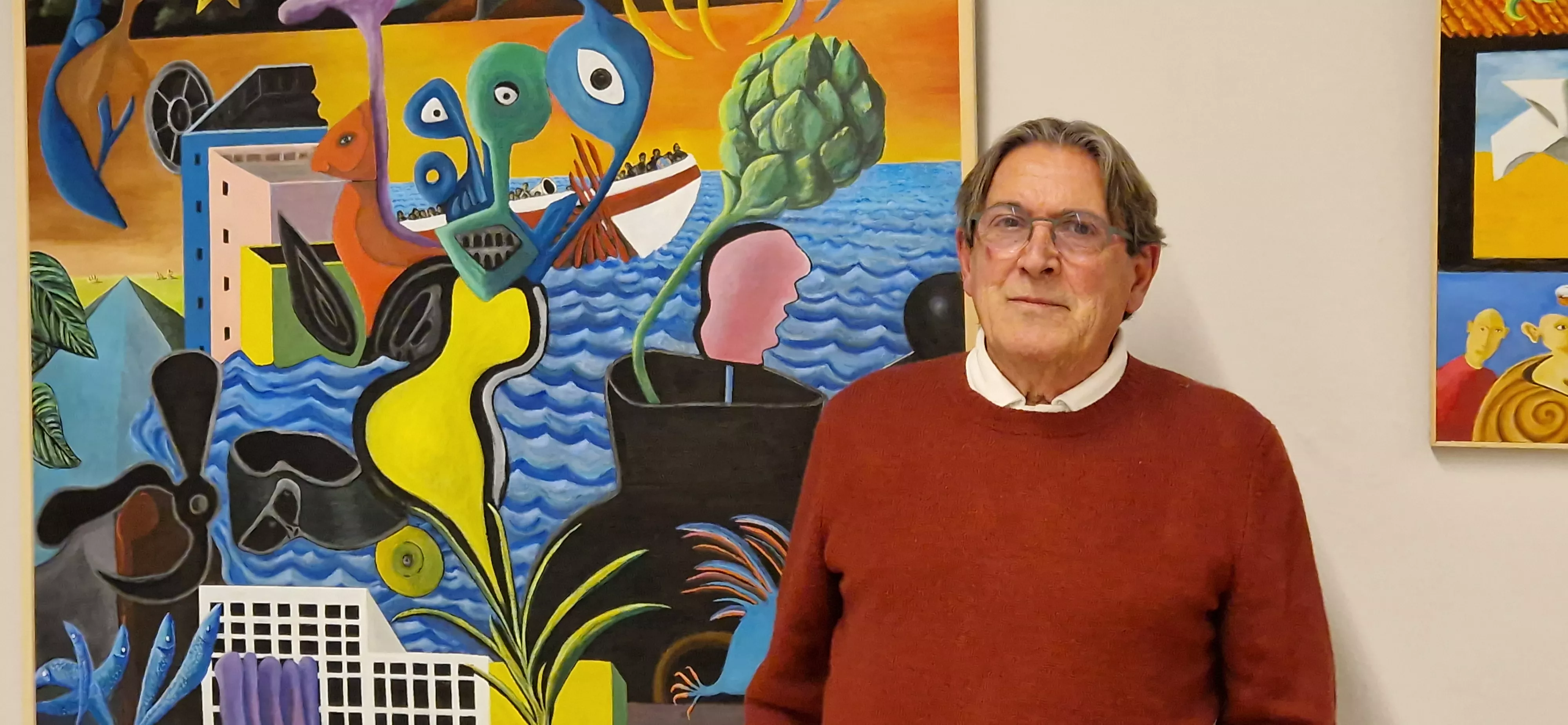 Exposición Cábalas de José Luis Naya Cabrero en el Centro Manuel Benito. Foto Myriam Martínez