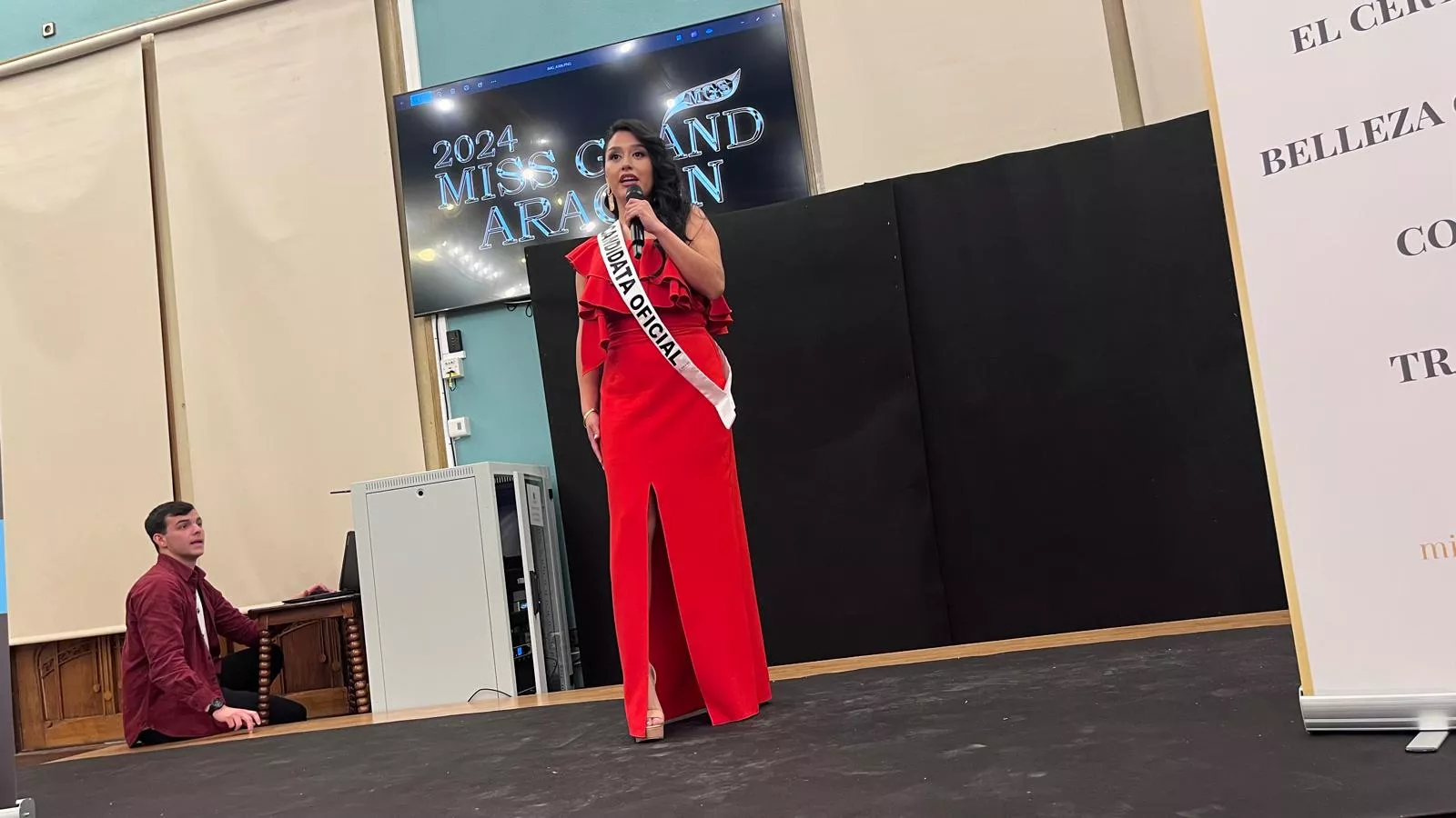 Verónica Guano. Presentación de las candidatas de Huesca al Miss Grand Aragón 2024. Foto Myriam Martínez 