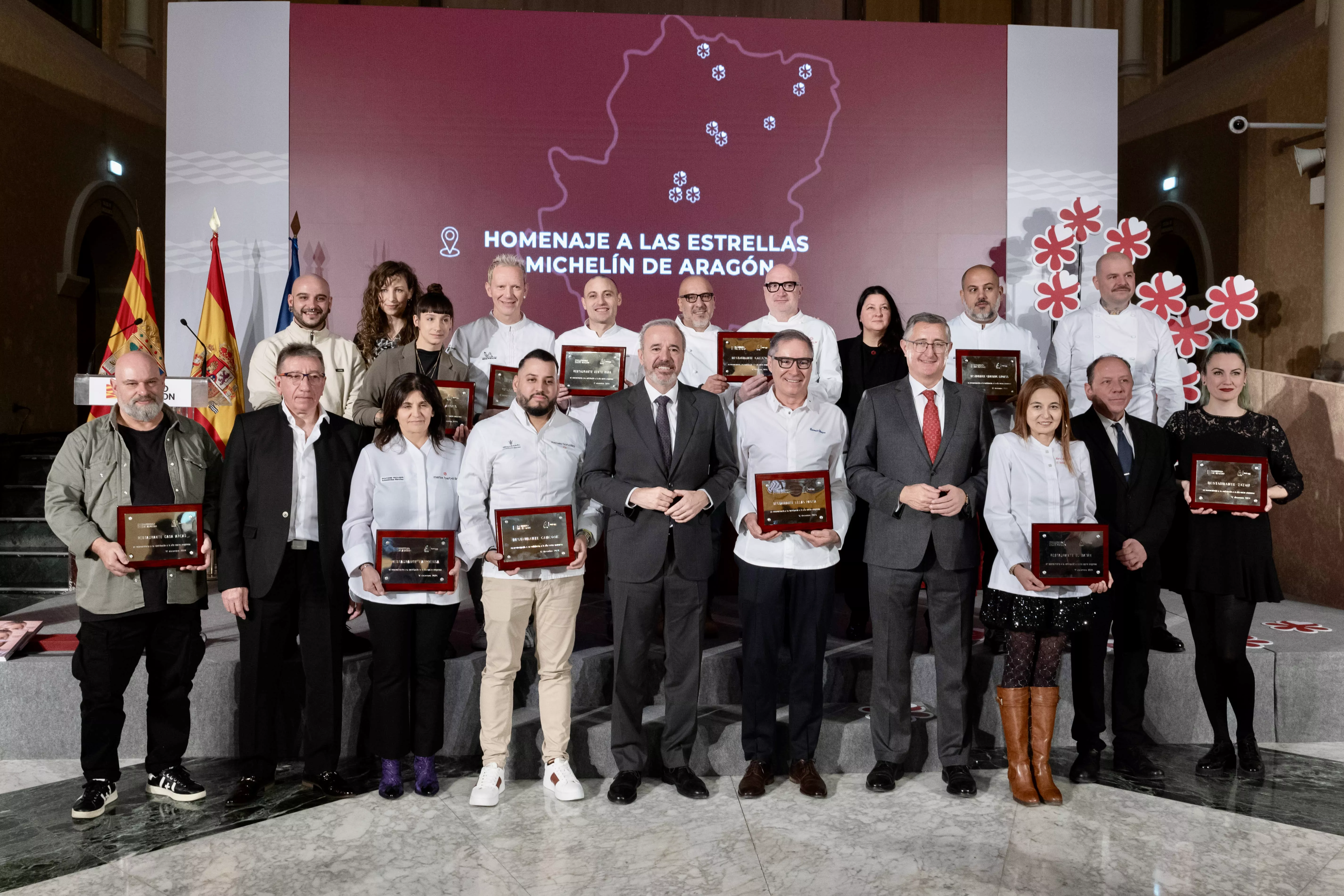 Acto presidido por Azcón de reconocimiento a las Estrellas Michelin de Aragón.