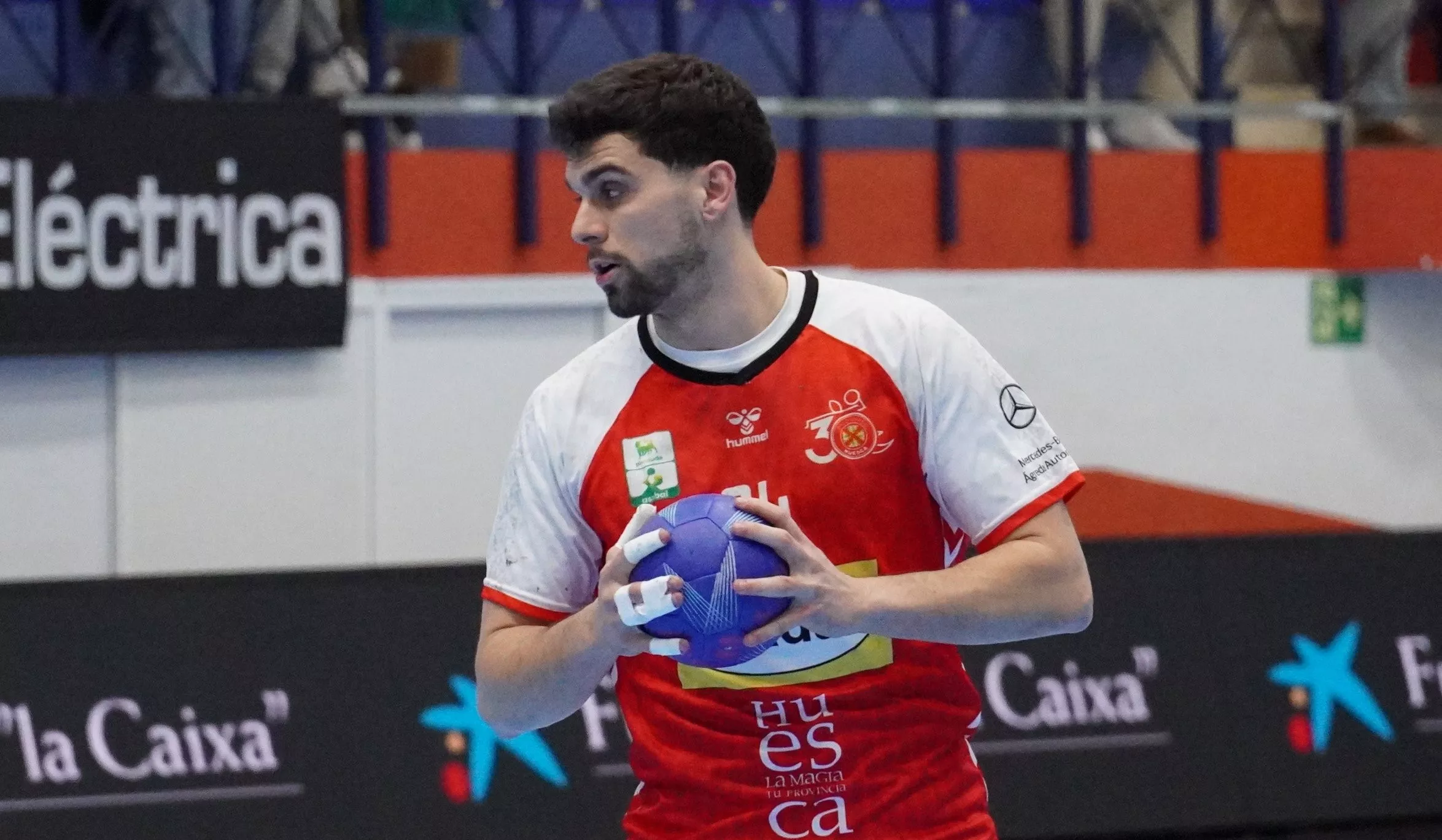 Miguel Malo, jugador de Bada Huesca. Foto: Estefanía Hernández.