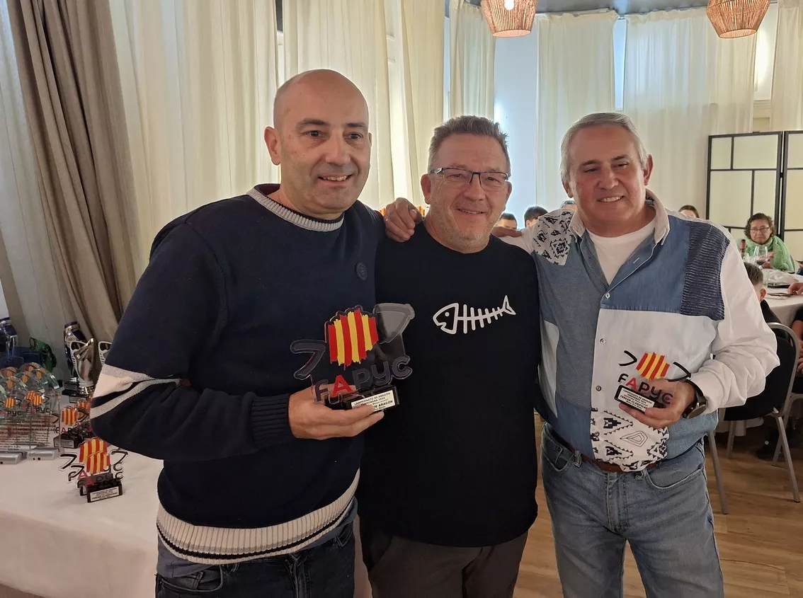 Alexis Cruz y Miguel Sádaba en Salmónidos mosca Masters de Huesca