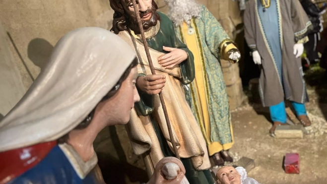 El nacimiento del belén de la Malena. Foto Mercedes Manterola El nacimiento del belén de la Malena. Foto Mercedes Manterola