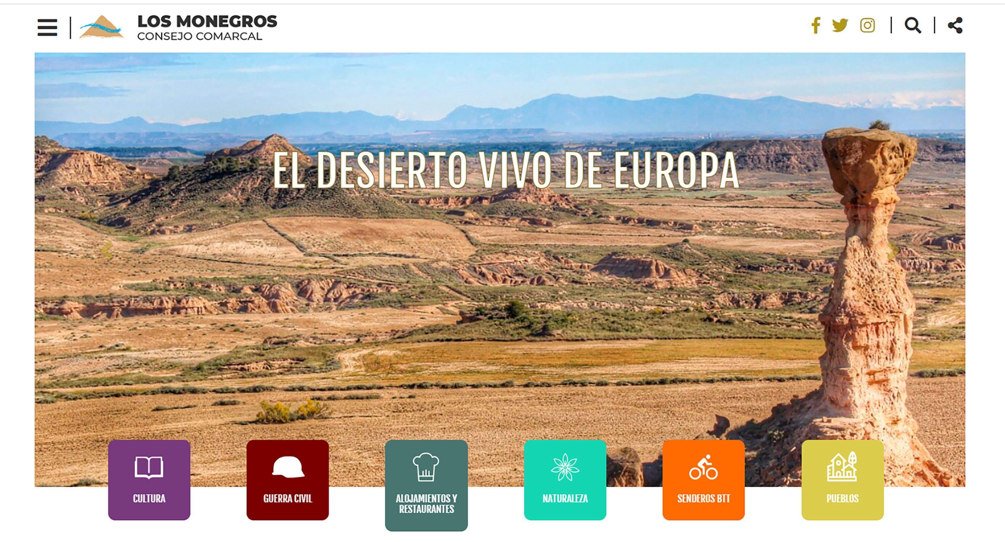 Nueva página web de la comarca de Los Monegros. Nueva página web de la comarca de Los Monegros.