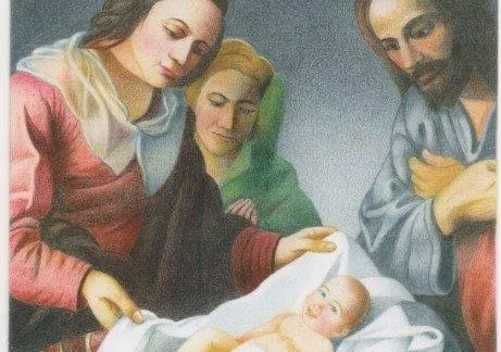 Representación del nacimiento de Jesús. Navidad, cuando sale el sol. Foto Dumall