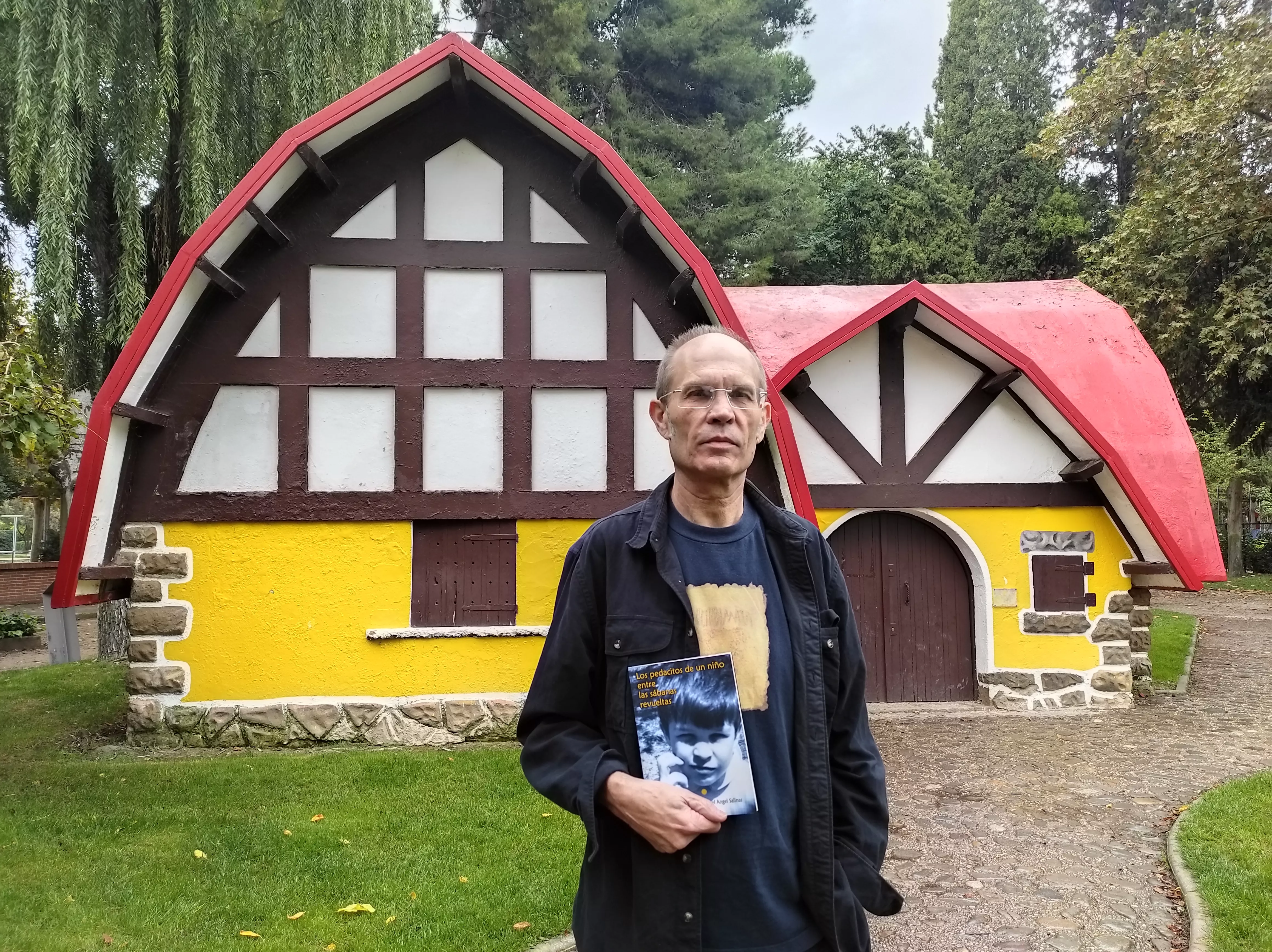 Miguel Ángel Salinas en el Parque Miguel Servet de Huesca