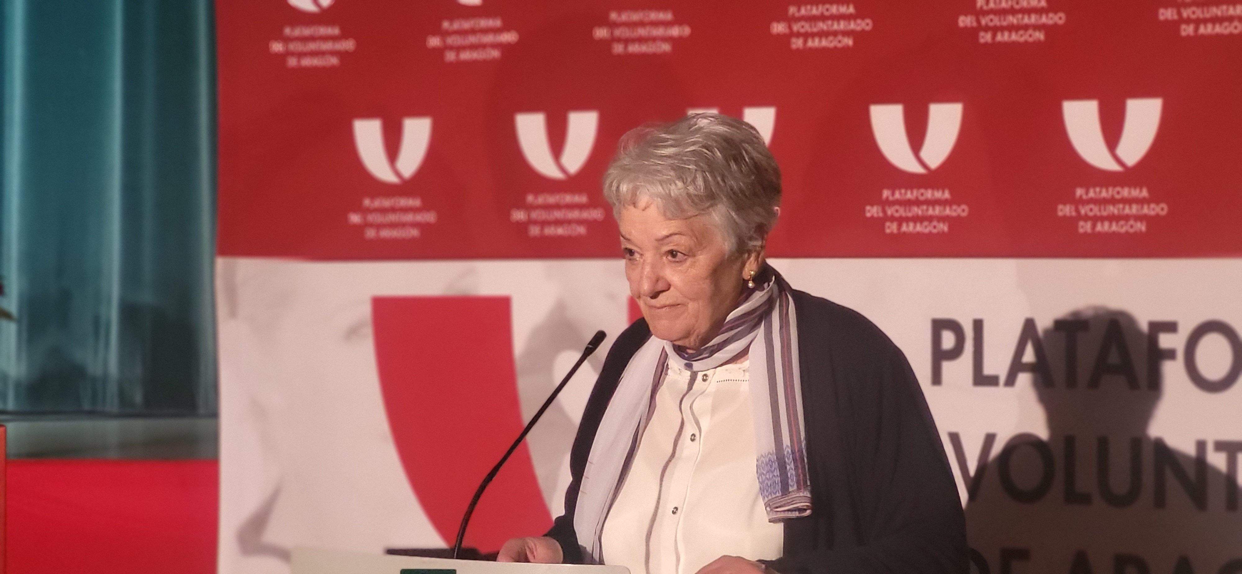 Araceli Cavero, en la celebración en Huesca del Día del Voluntariado 2022. Foto Myriam Martínez 