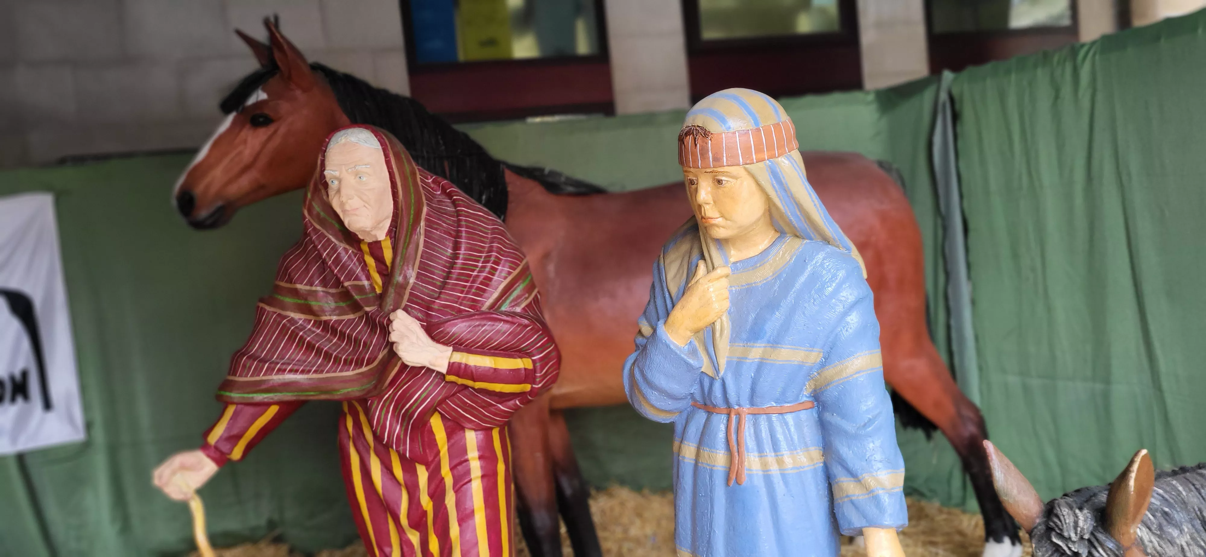 Belén instalado en el Ayuntamiento de Monzón. Foto Mercedes Manterola