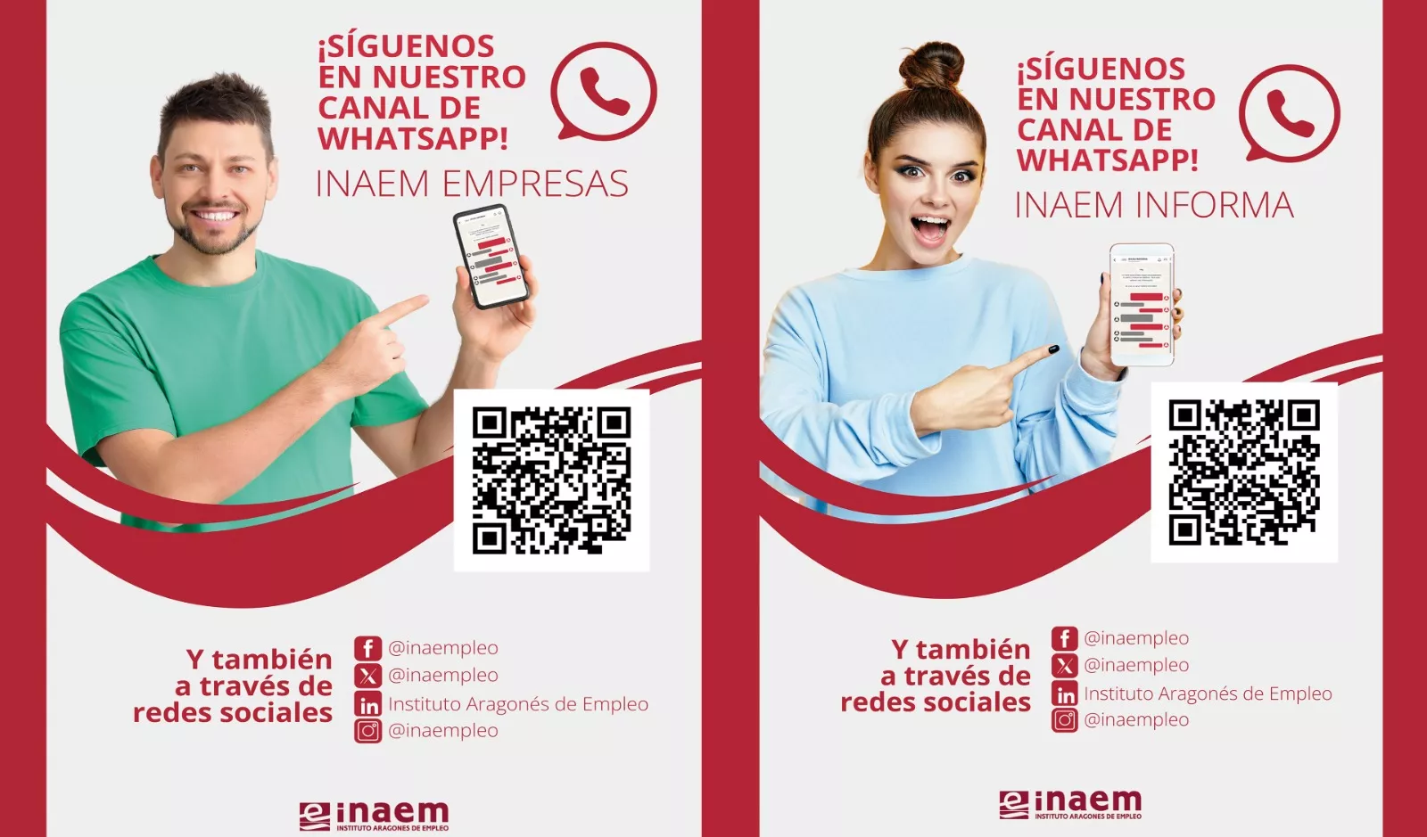 Canales de Whatsapp del Inaem