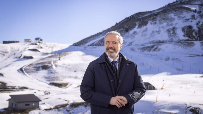 Azcón en Formigal durante su mensaje de fin de año. Azcón en Formigal durante su mensaje de fin de año.