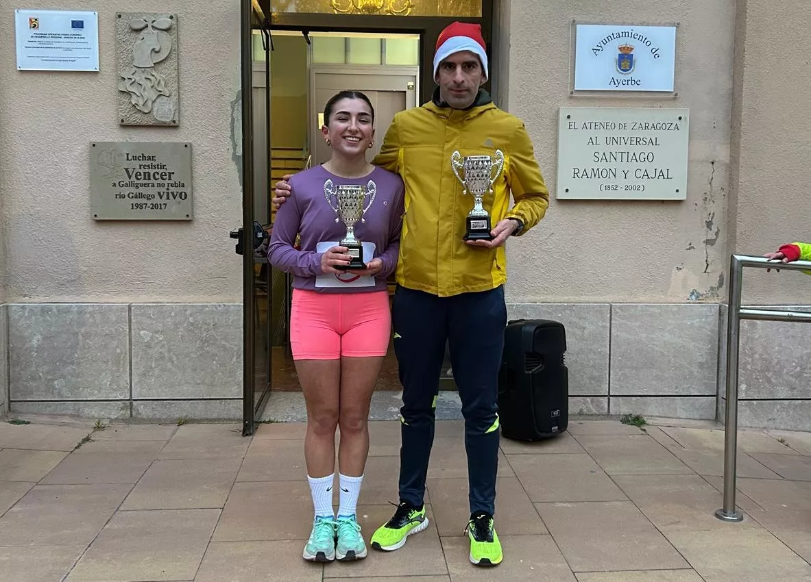 San Silvestre Carnicraba de Ayerbe. Nora Sarasa y Adrián García, ganadores.