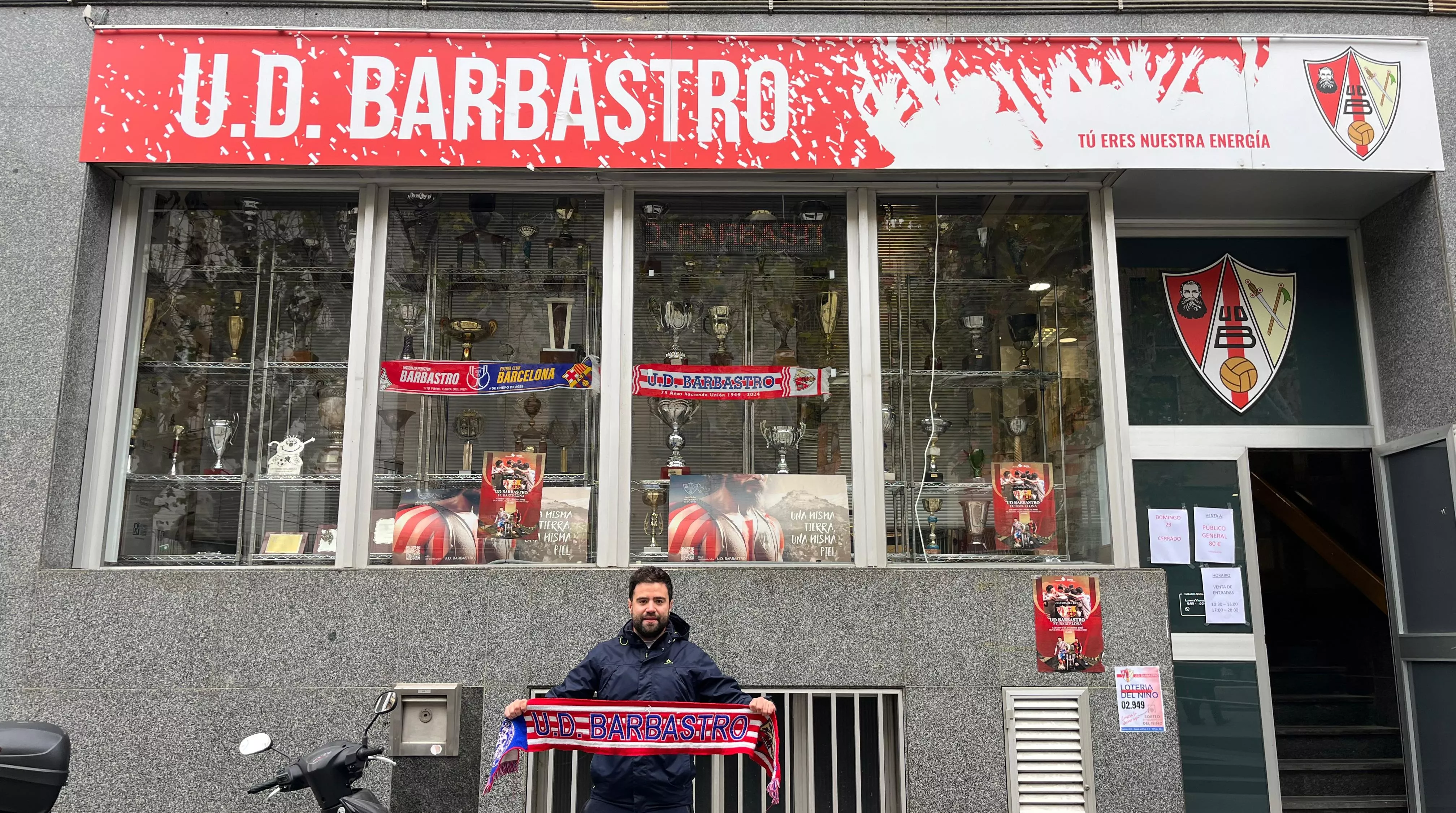 Andrés Masgrau, aficionado del Barbastro. 