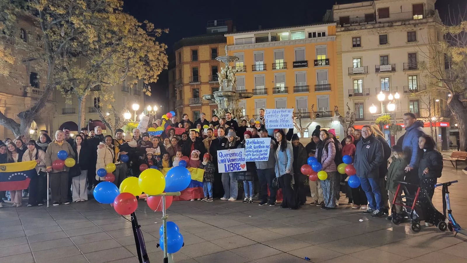 Concentración por Venezuela en Huesca