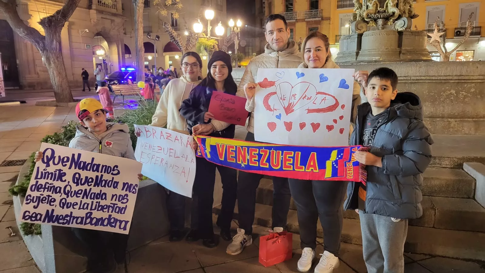 Concentración por Venezuela en Huesca