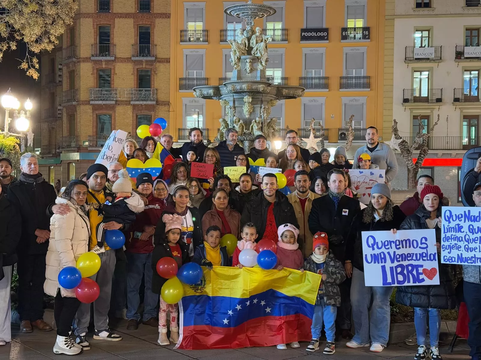Concentración por Venezuela en Huesca