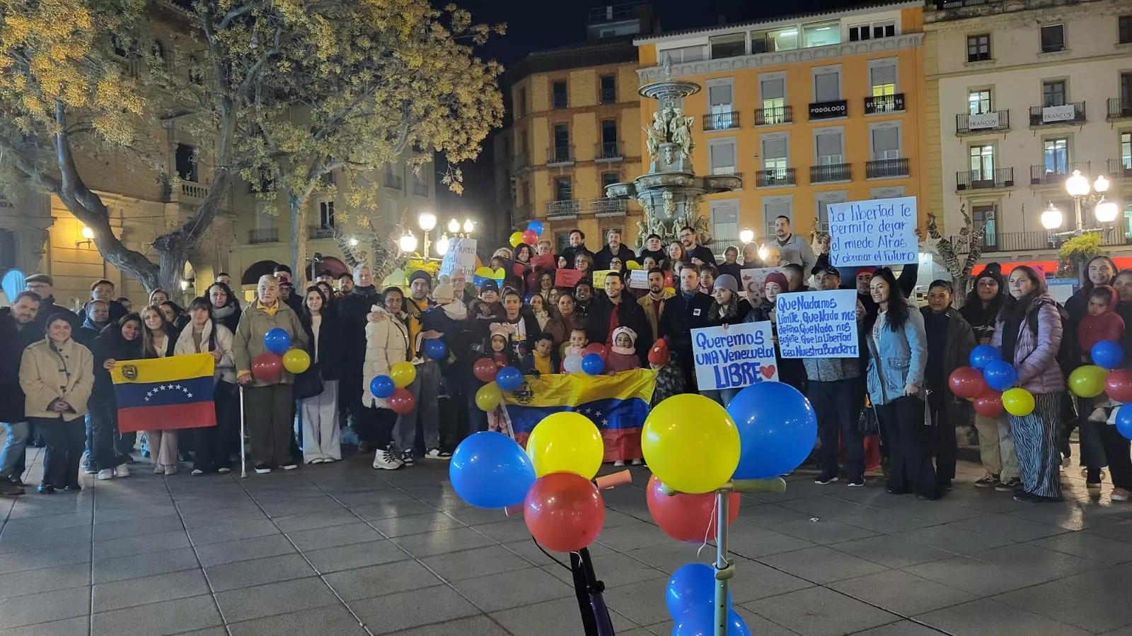 Concentración por Venezuela en Huesca
