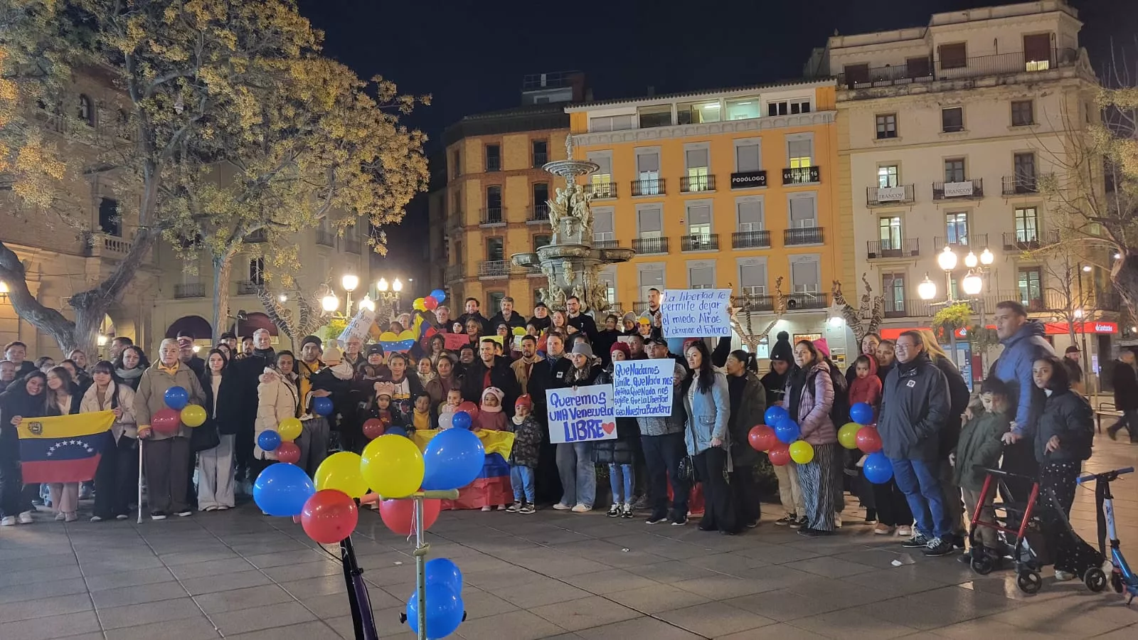 Concentración por Venezuela en Huesca