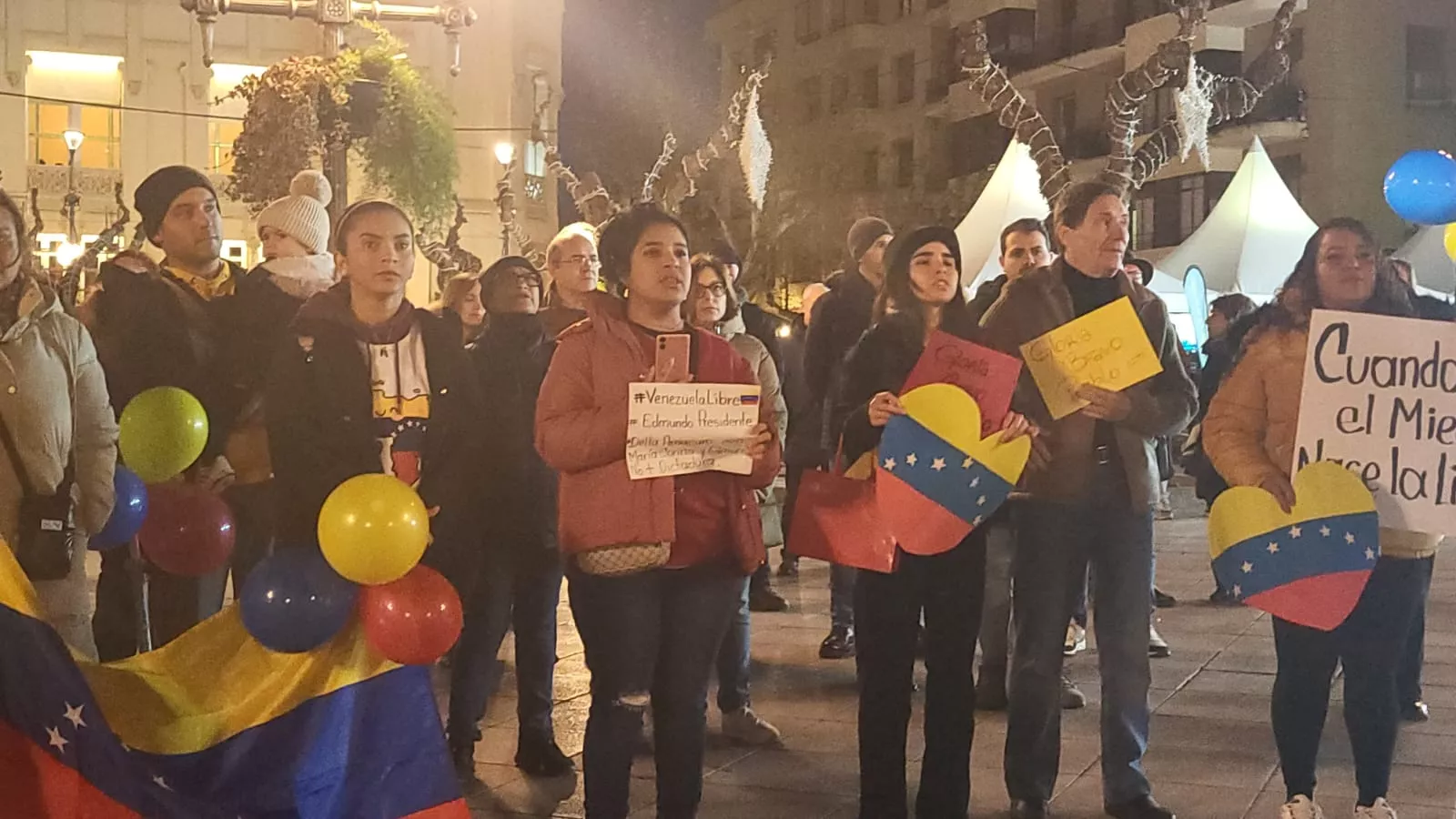 Concentración por Venezuela en Huesca