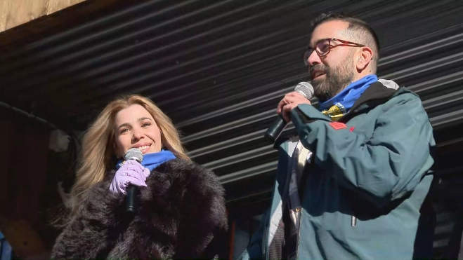 Natalia y Alberto en la presentación