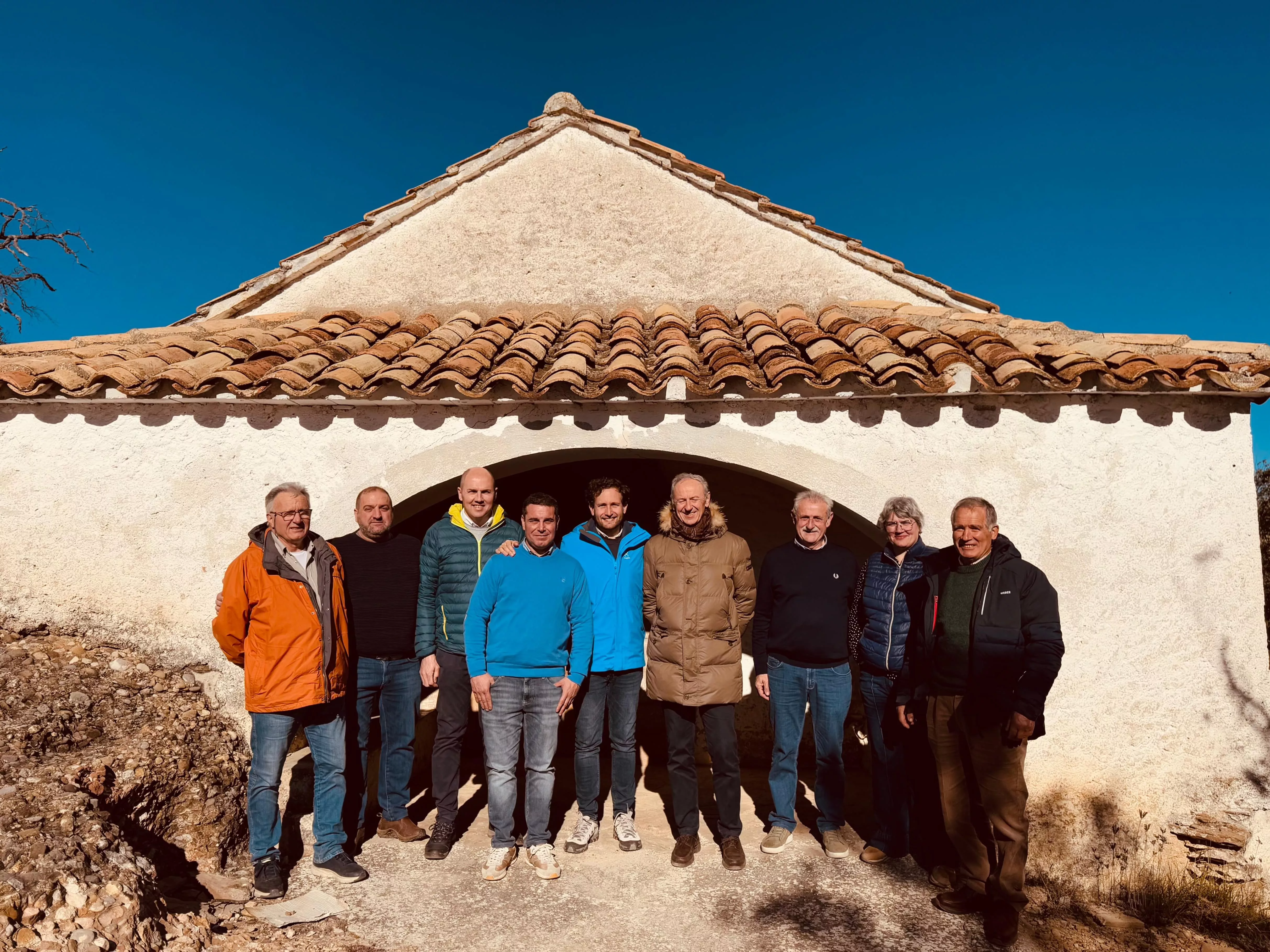 Autoridades en la romería de los langostos en Abizanda