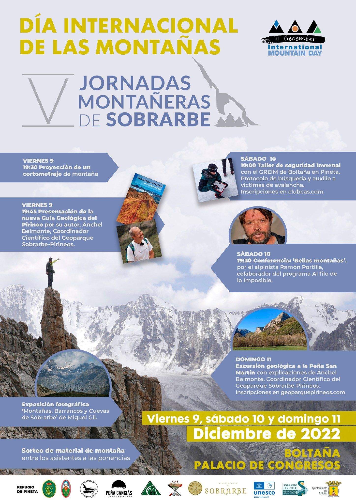 Cartel del Día de las Montañas en el Sobrarbe