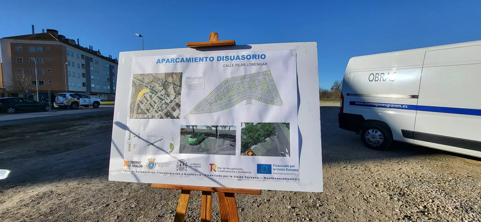 Plano del nuevo aparcamiento en Pilar de Lorengar.