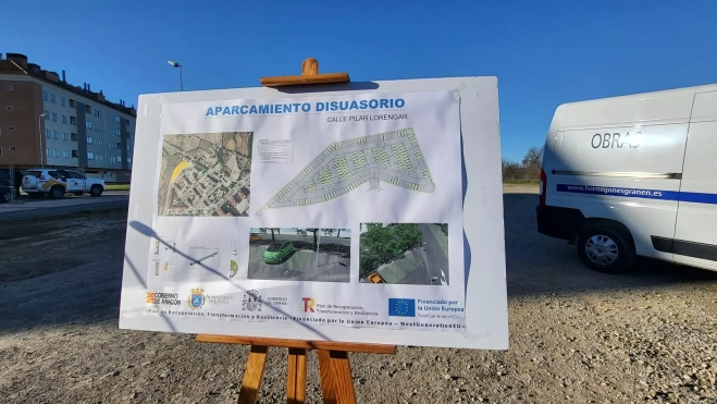 Plano del nuevo aparcamiento en Pilar de Lorengar. Plano del nuevo aparcamiento en Pilar de Lorengar.