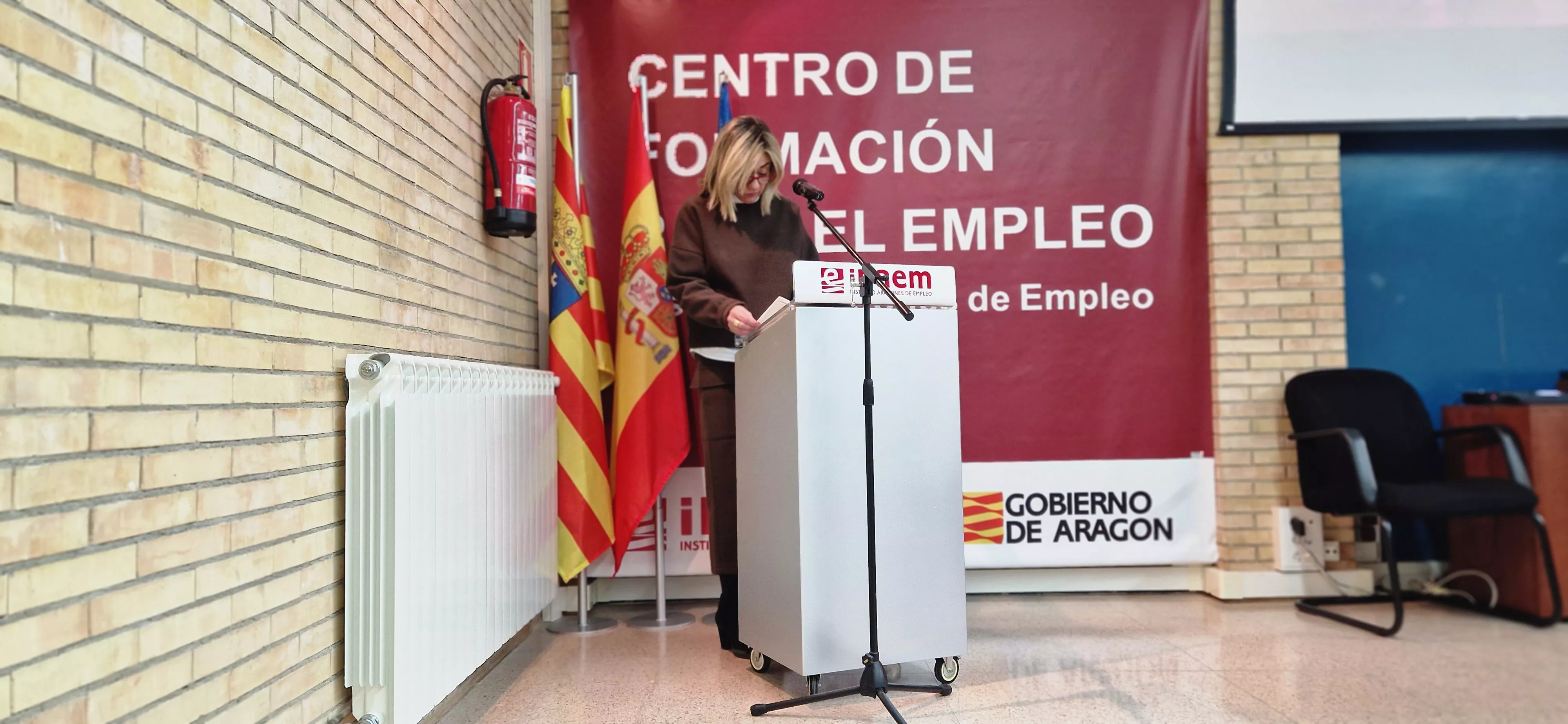 La directora provincial del Inaem en Huesca. Foto Myriam Martínez