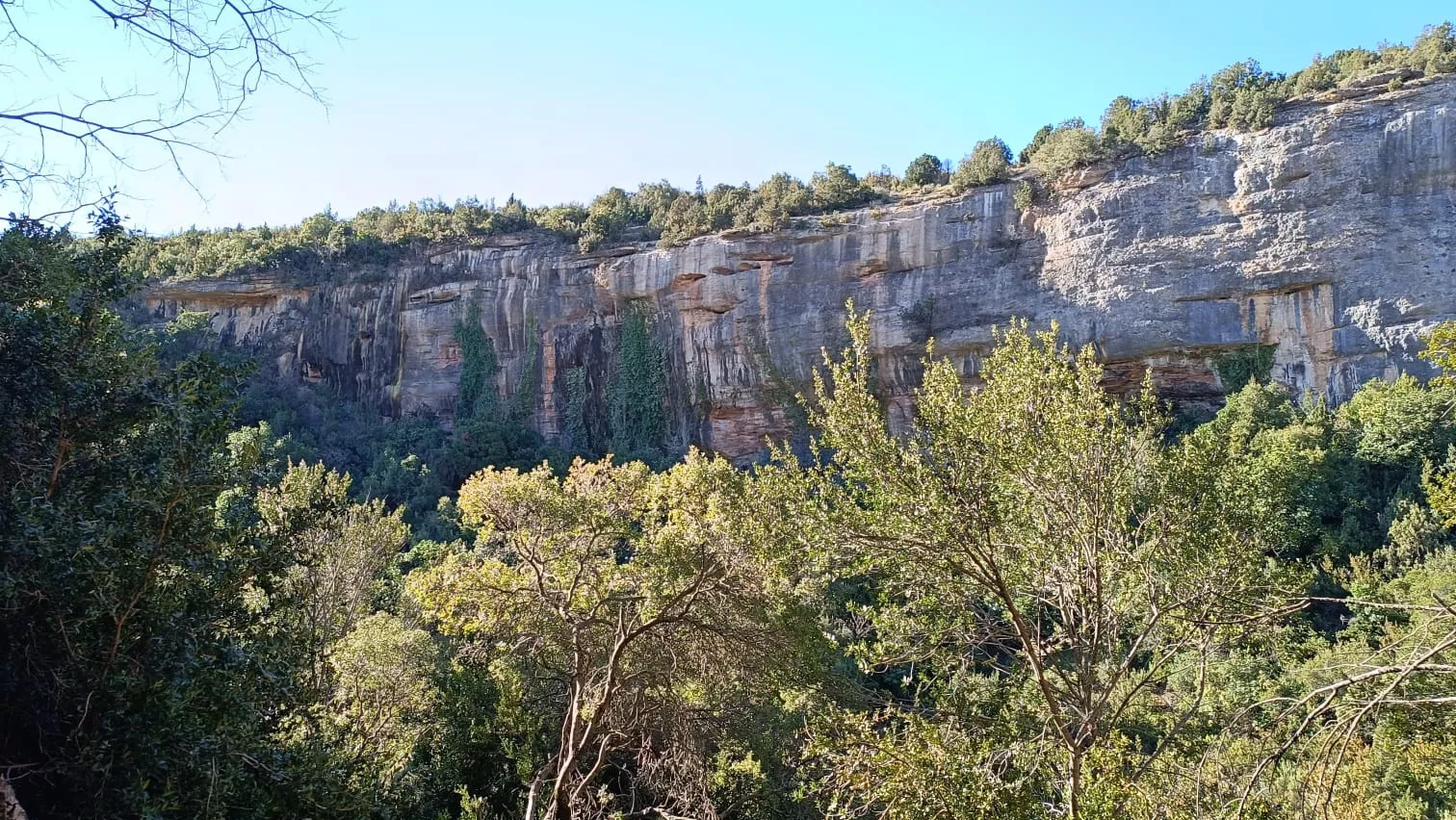 Barrancos, cuevas y bosques por la falda de Guara. Foto Peña Guara