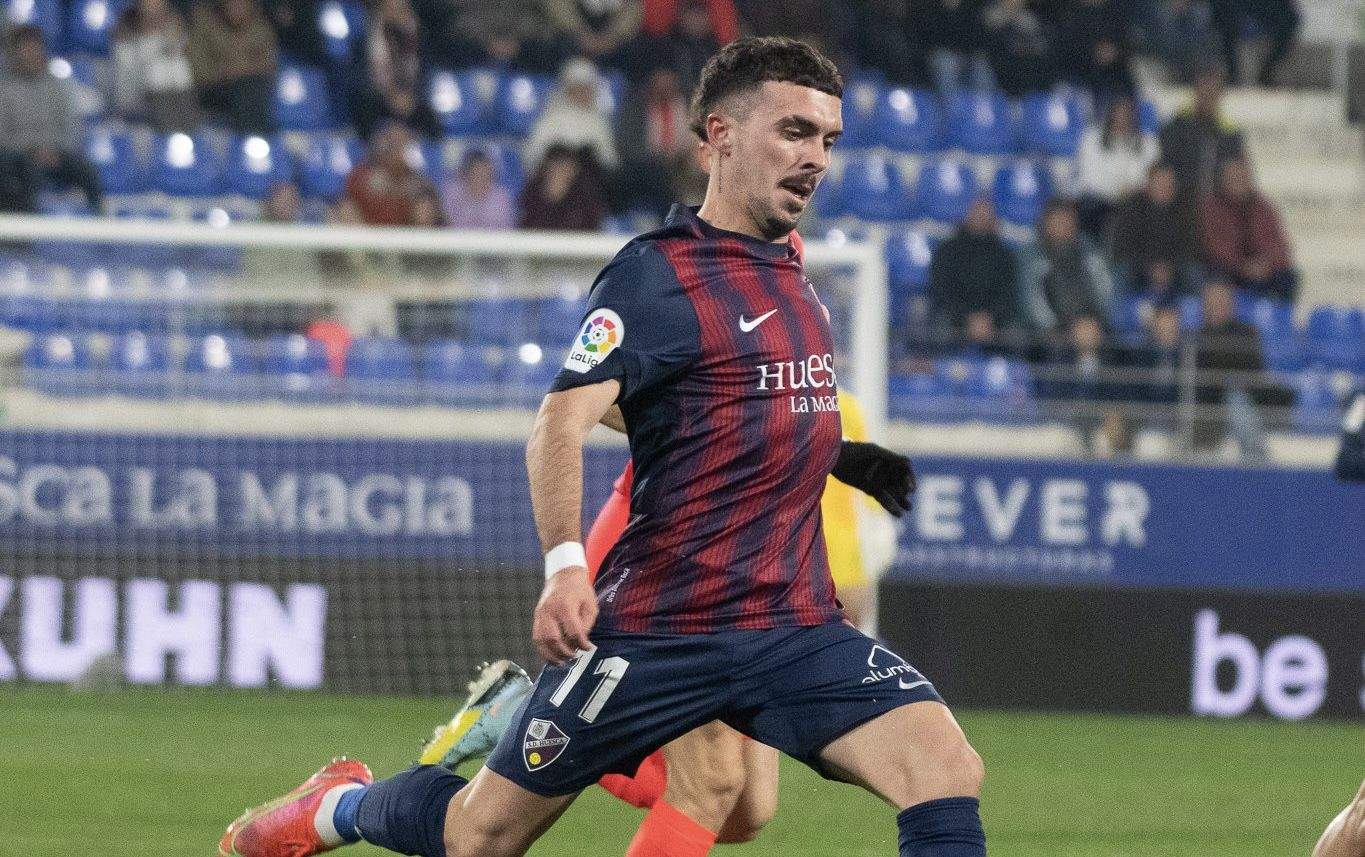 Joaquín Muñoz, jugador de la SD Huesca, fue titular ante el Andorra. Foto: SD Huesca