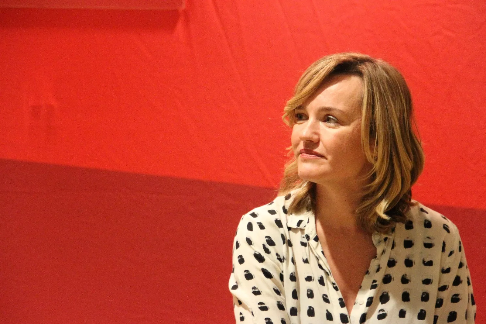 Pilar Alegría en Sariñena. Foto Carlos Neofato