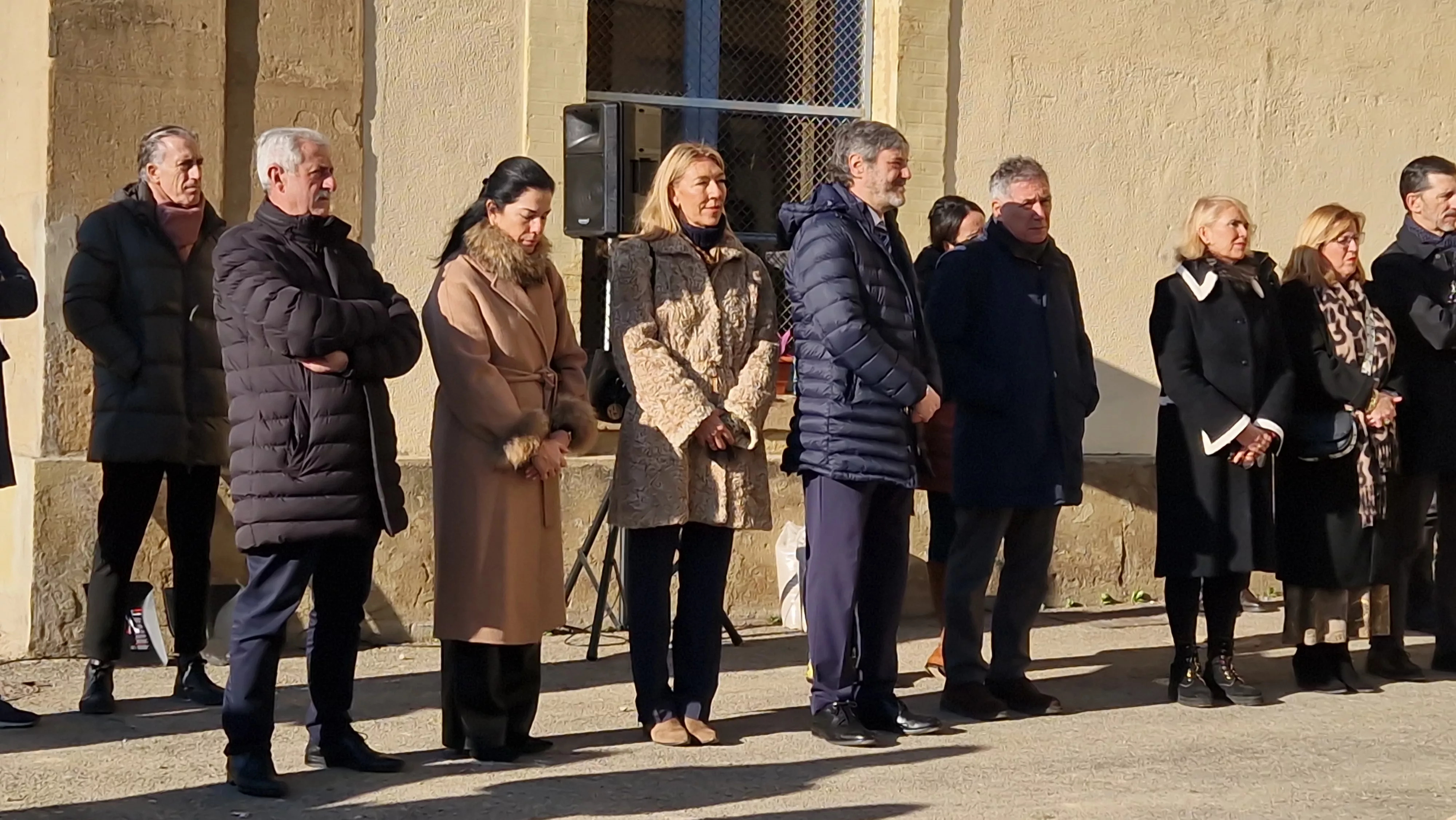 Primera piedra de la Facultad de Medicina de Huesca. Foto Myriam Martínez 