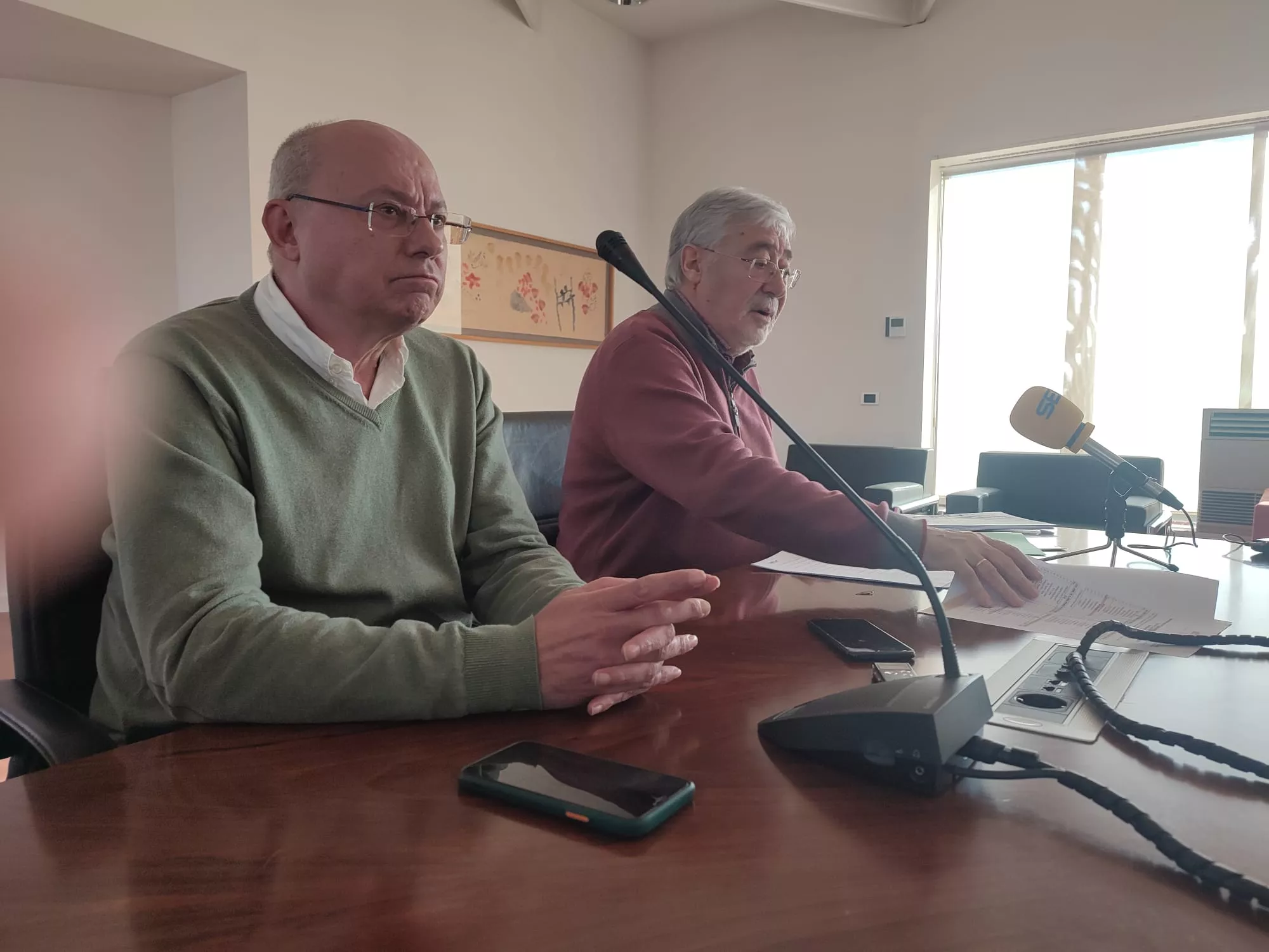 Leopoldo Carranza, concejal de deportes, en una rueda de prensa