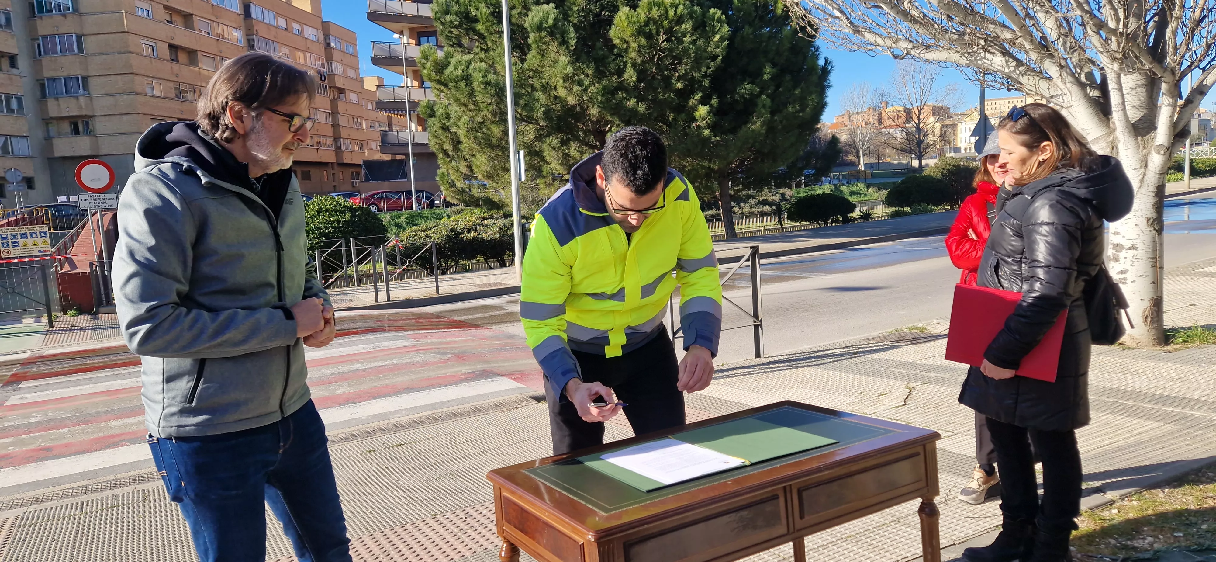 Juan Carlos Delgado, responsable de la empresa adjudicataria, Altius, de Monzón. Foto Myriam Martínez