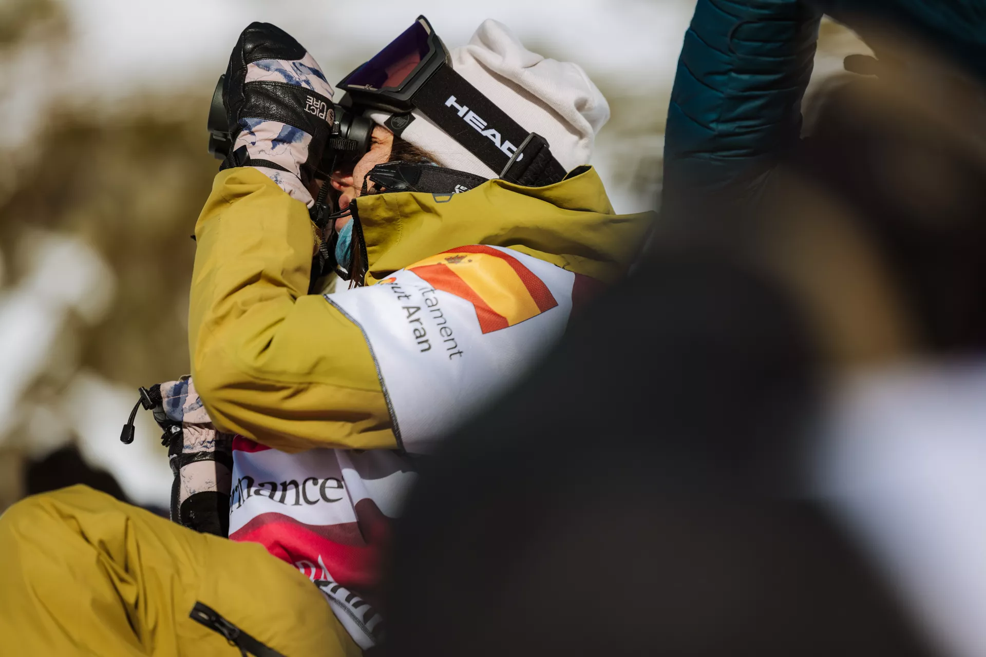 Nuria Castán, tras la caída.