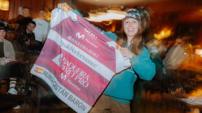 Nuria Castán antes de la competición en Baqueira. Nuria Castán antes de la competición en Baqueira.