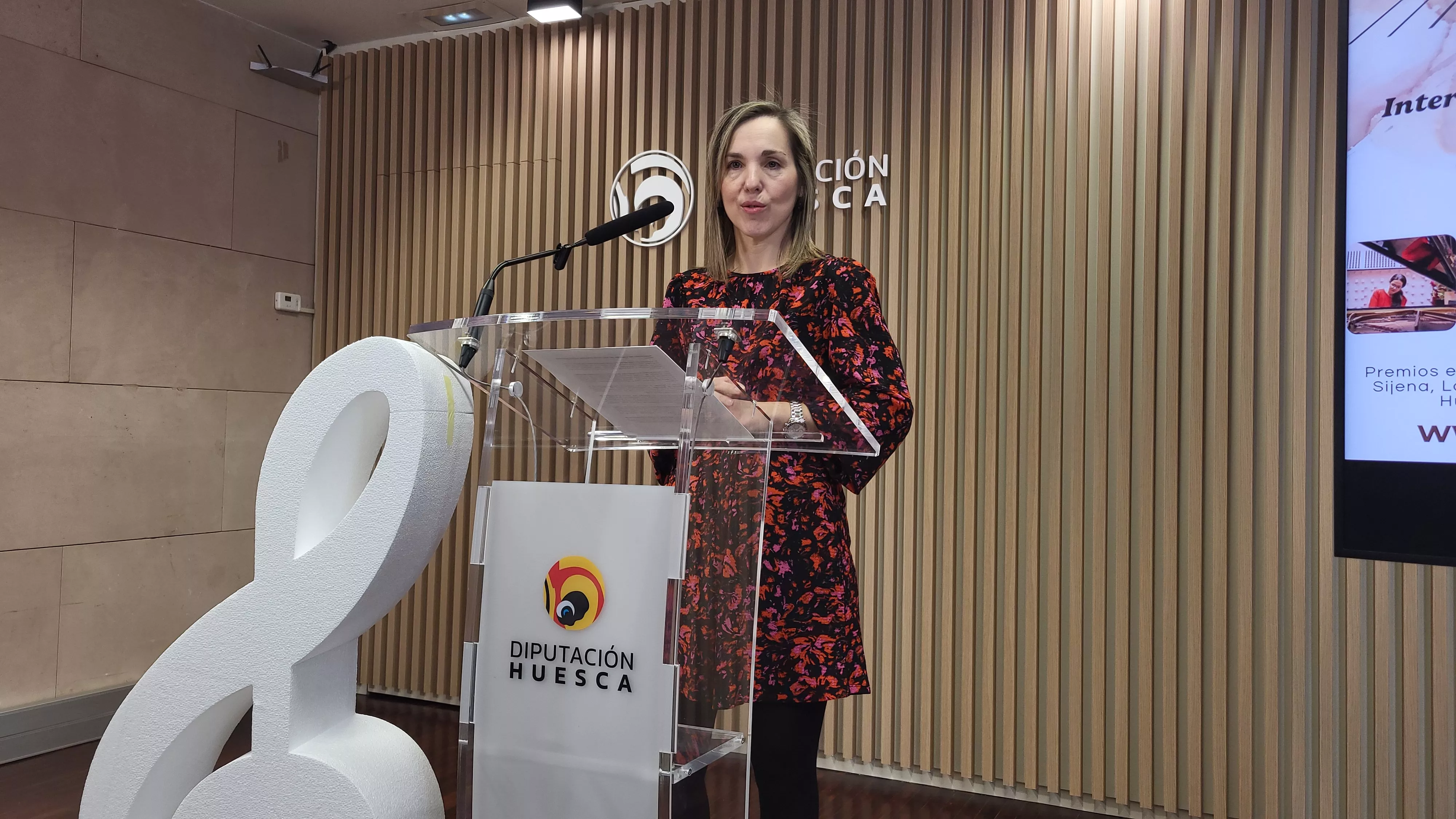 Presentación del Concurso Internacional de Piano José Porta en Sariñena