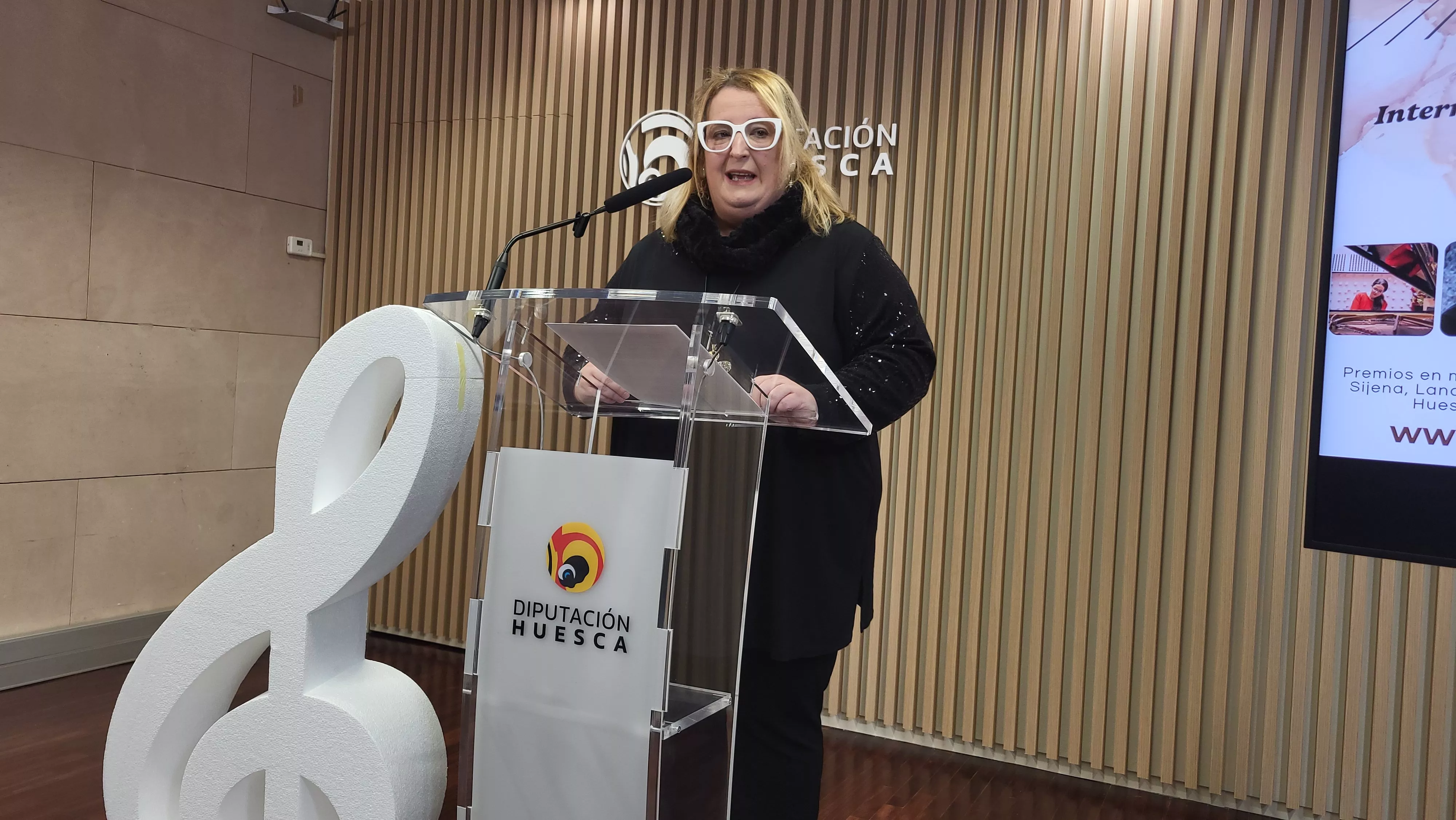 Presentación del Concurso Internacional de Piano José Porta en Sariñena