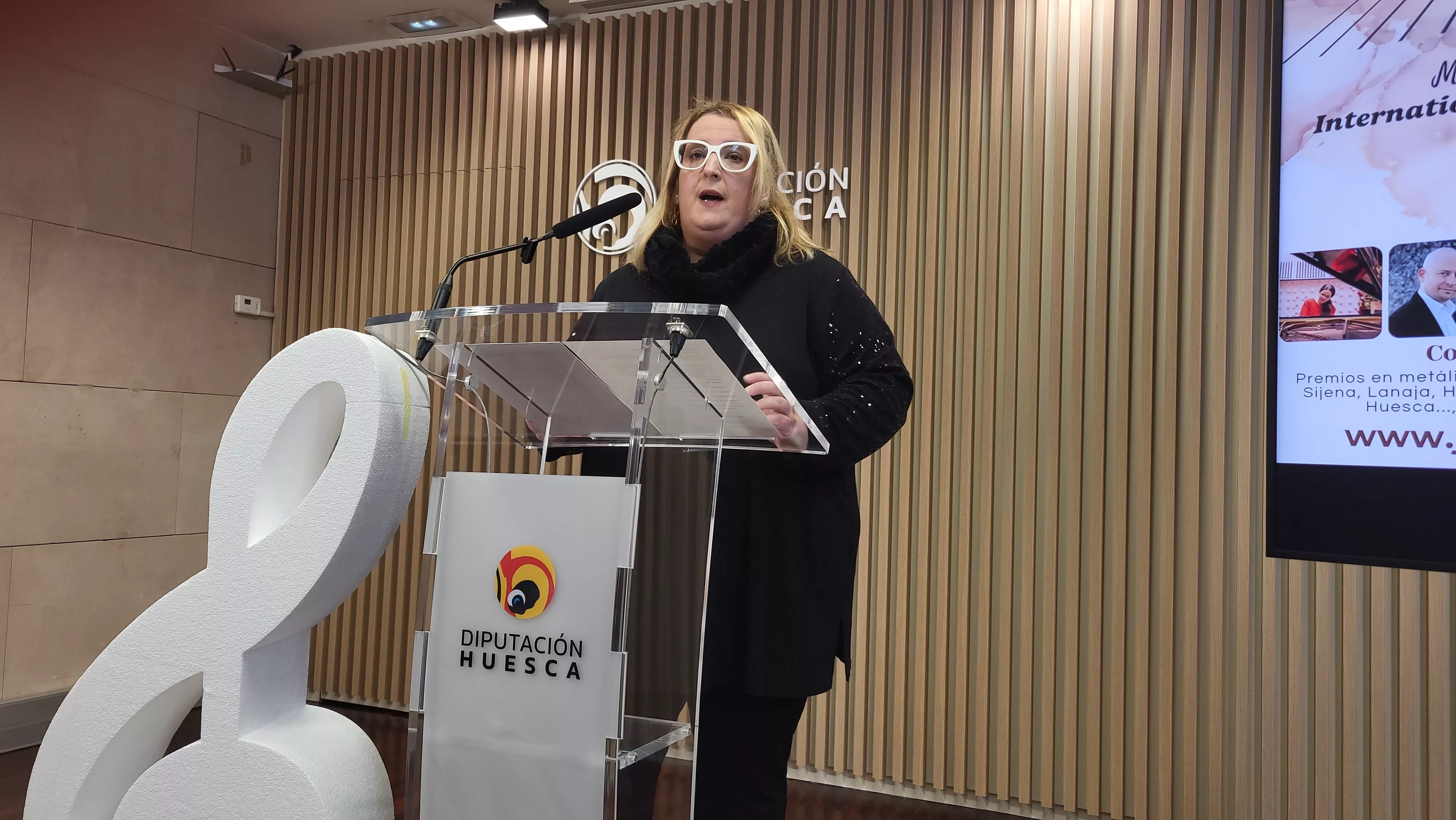 Presentación del Concurso Internacional de Piano José Porta en Sariñena