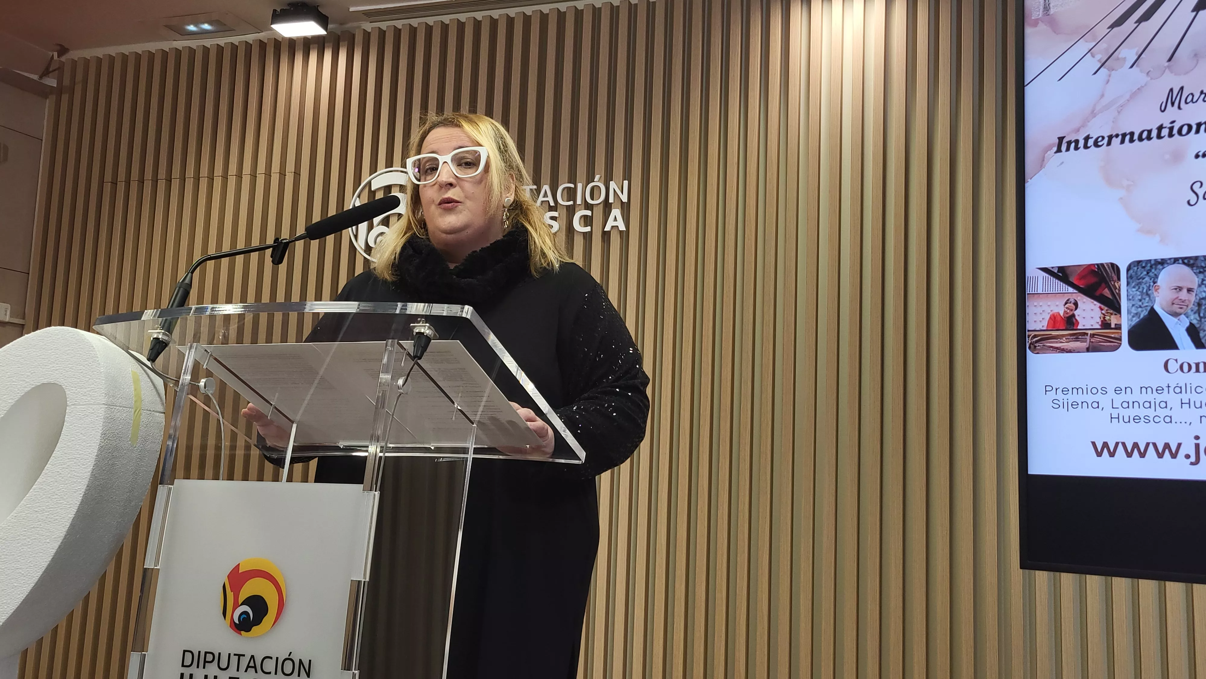 Presentación del Concurso Internacional de Piano José Porta en Sariñena