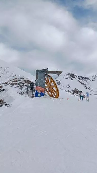 Imagen del telesilla accidentado.