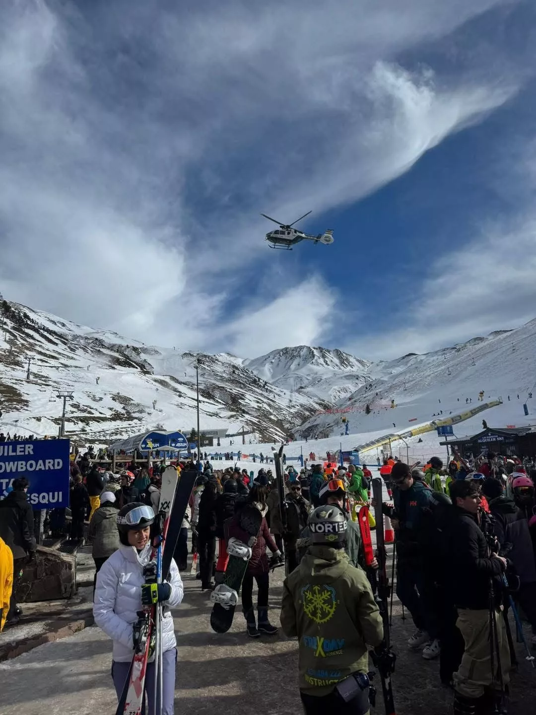 Estación de Astún tras el accidente de este sábado.