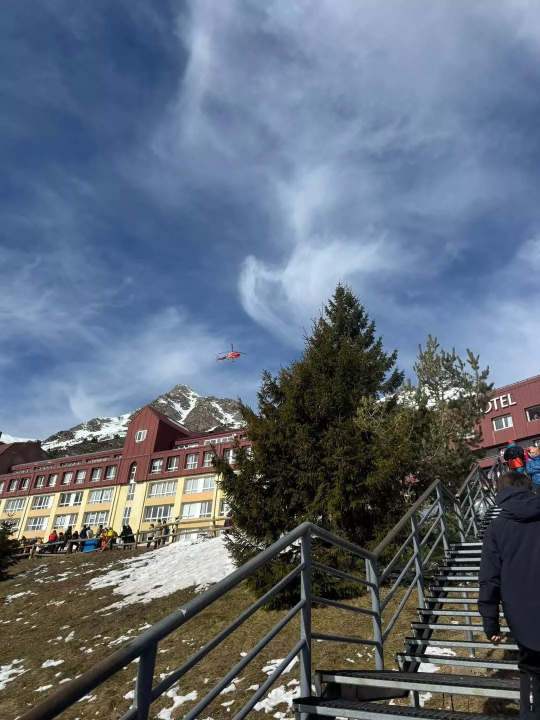 Estación de Astún tras el accidente de este sábado.