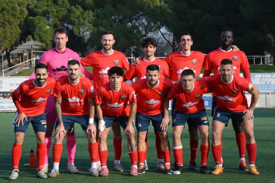 Once del Fraga ante el Brea. Foto: UD Fraga