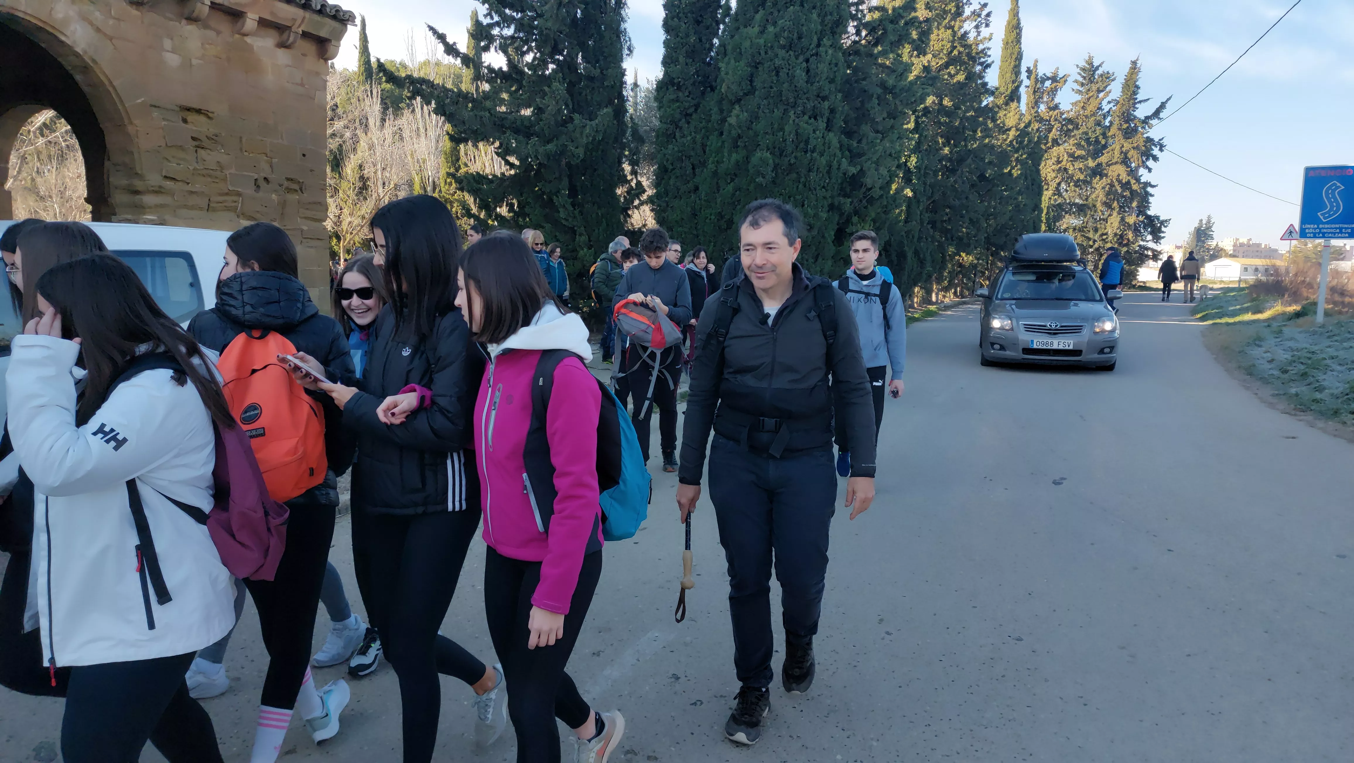 Participantes en el primer entreno para la Javierada