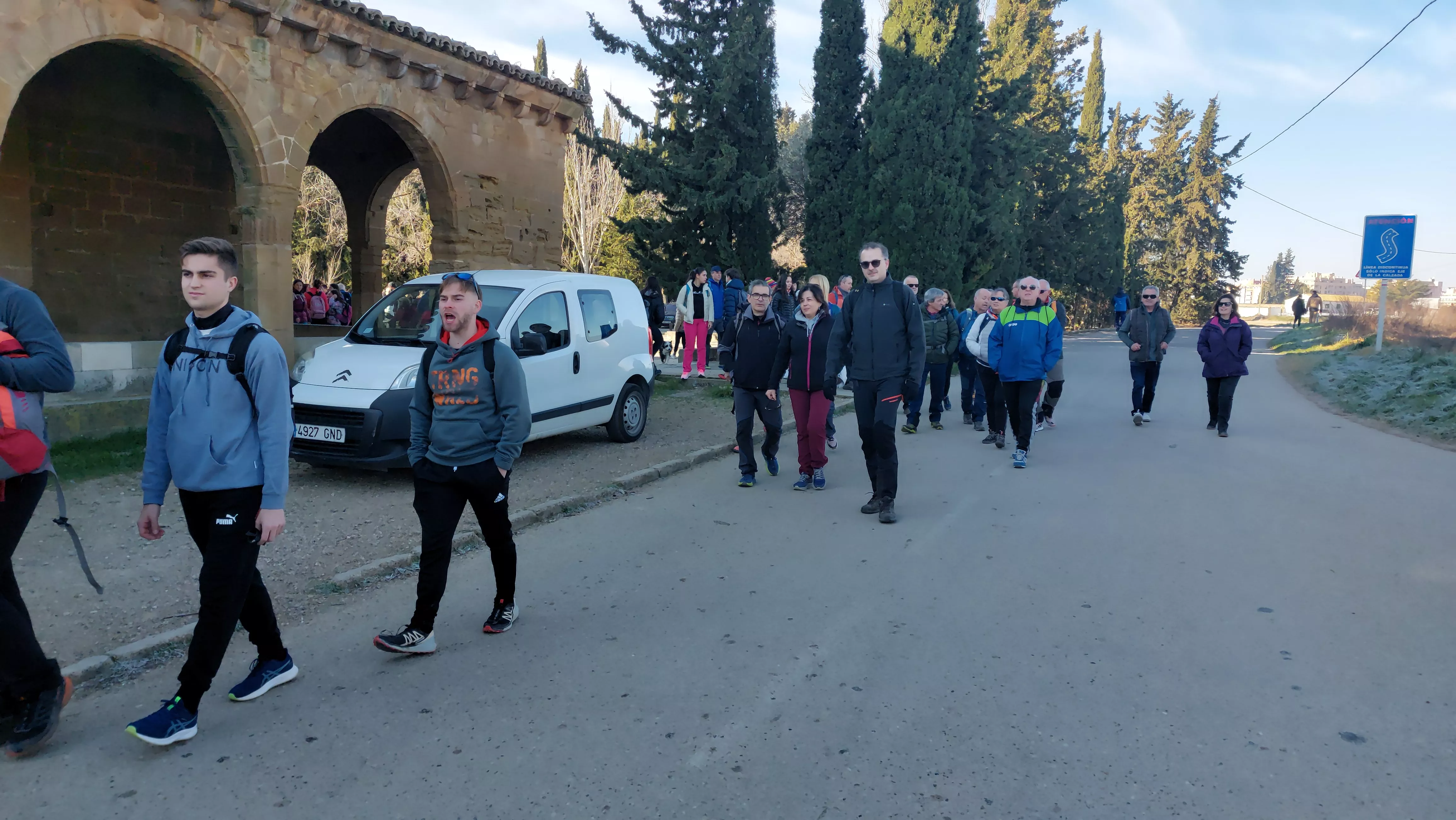 Participantes en el primer entreno para la Javierada