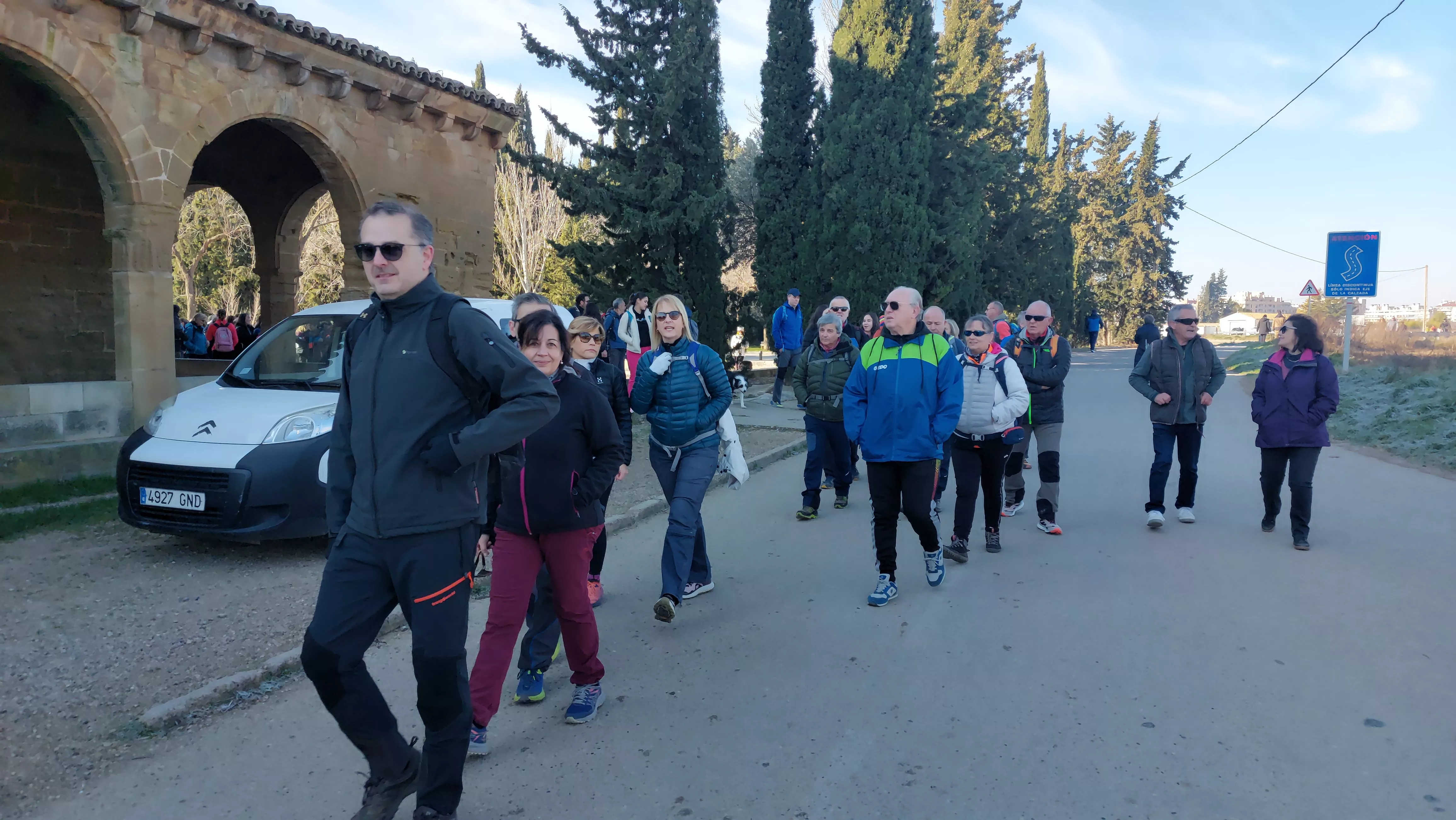 Participantes en el primer entreno para la Javierada