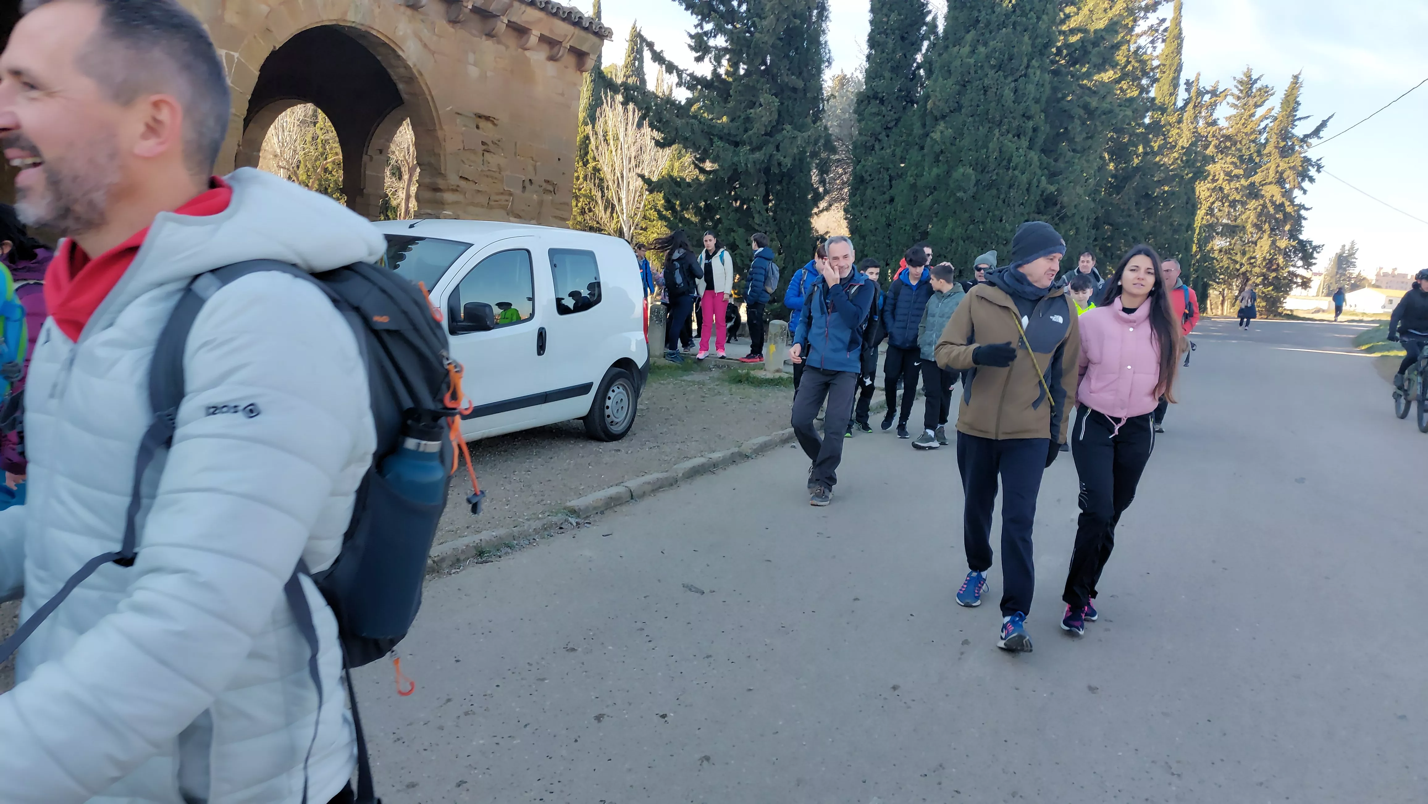 Participantes en el primer entreno para la Javierada