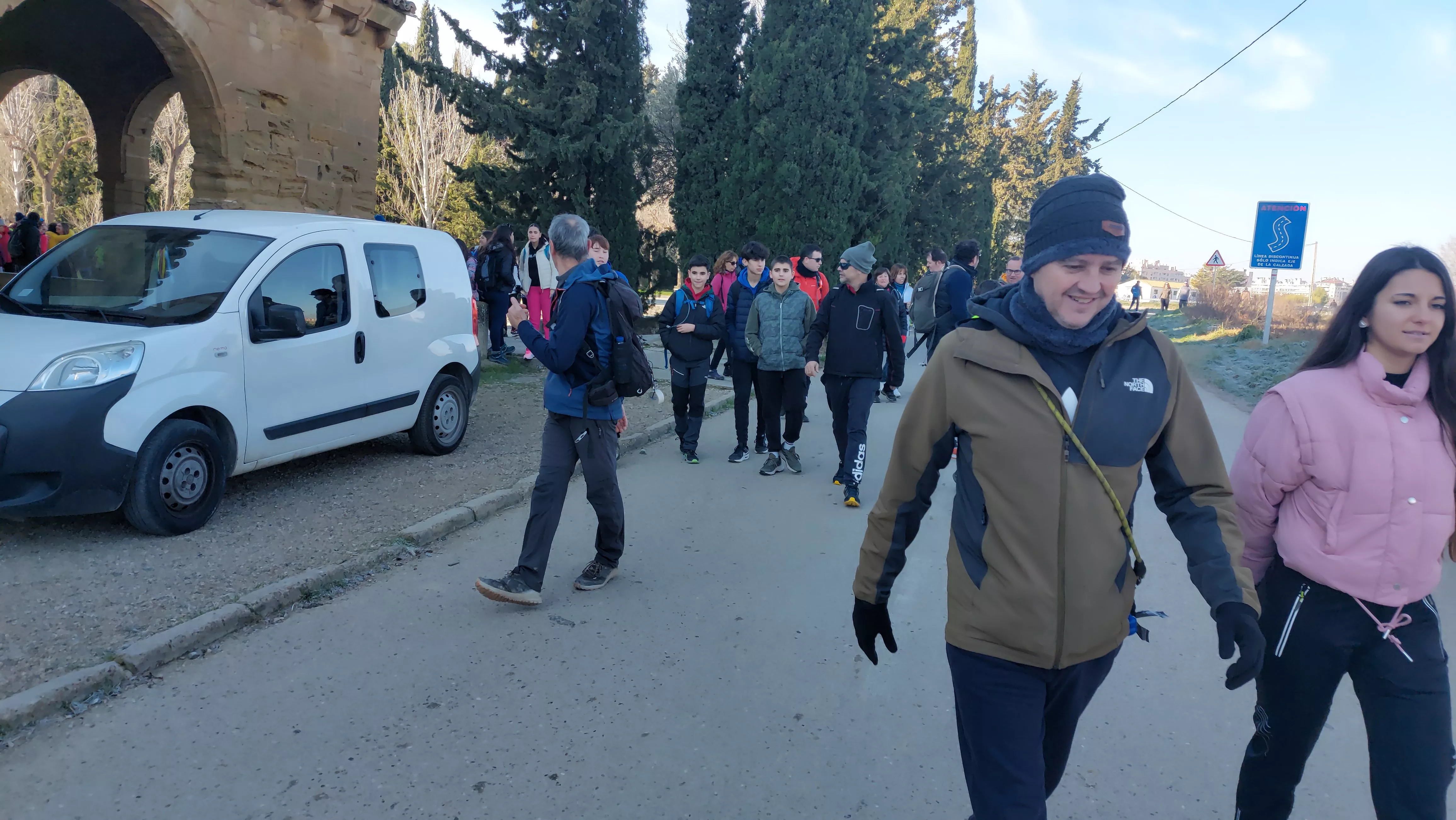 Participantes en el primer entreno para la Javierada