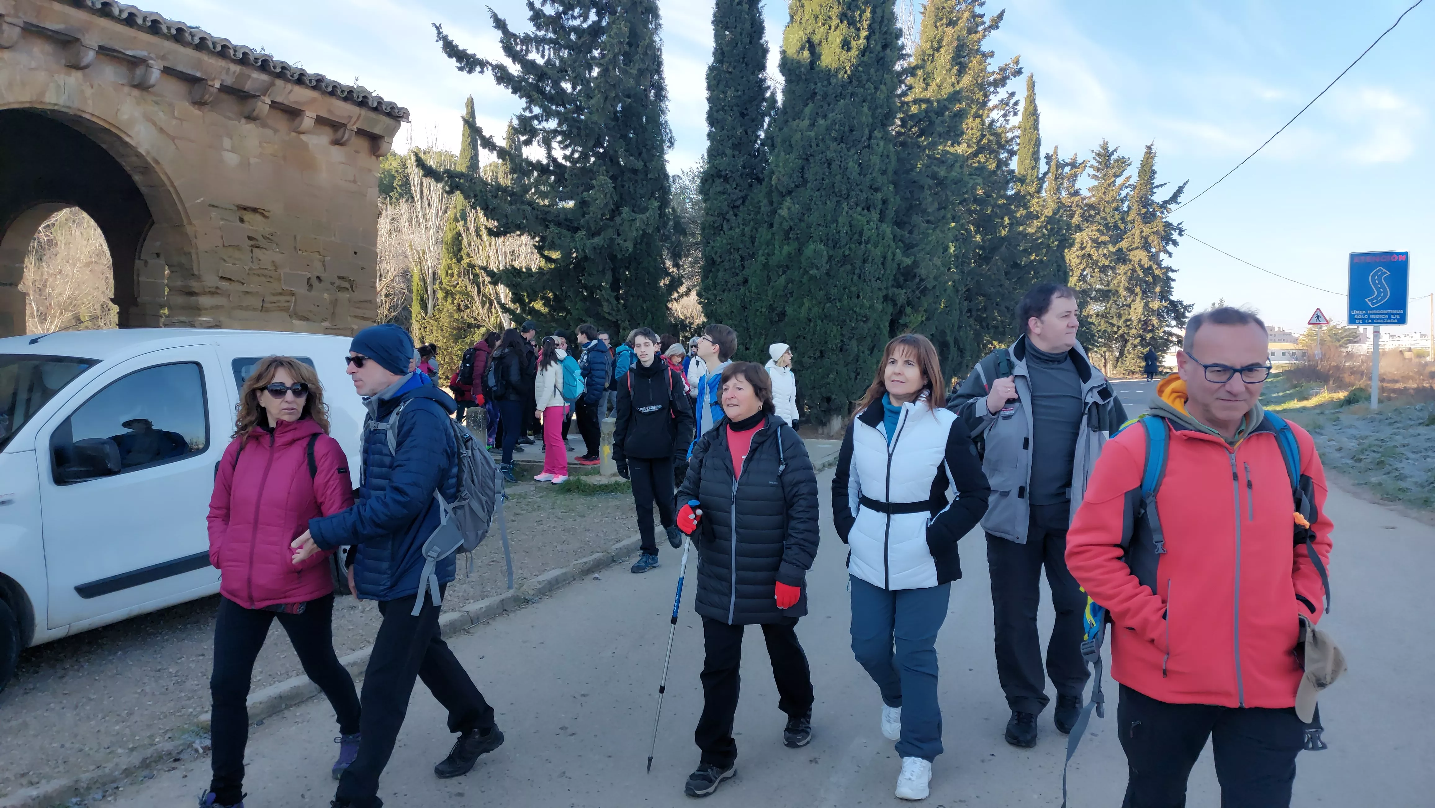 Participantes en el primer entreno para la Javierada