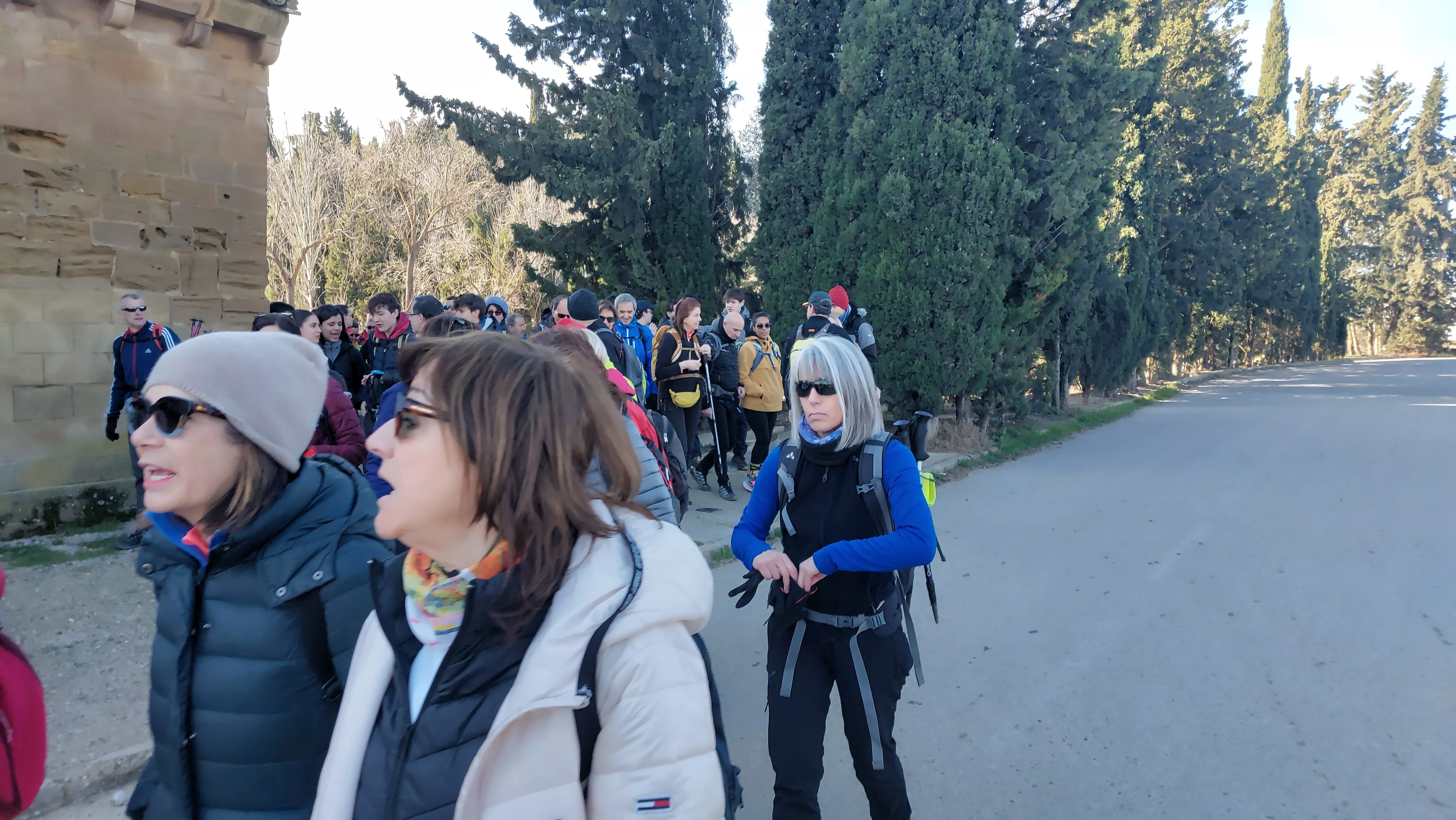 Participantes en el primer entreno para la Javierada